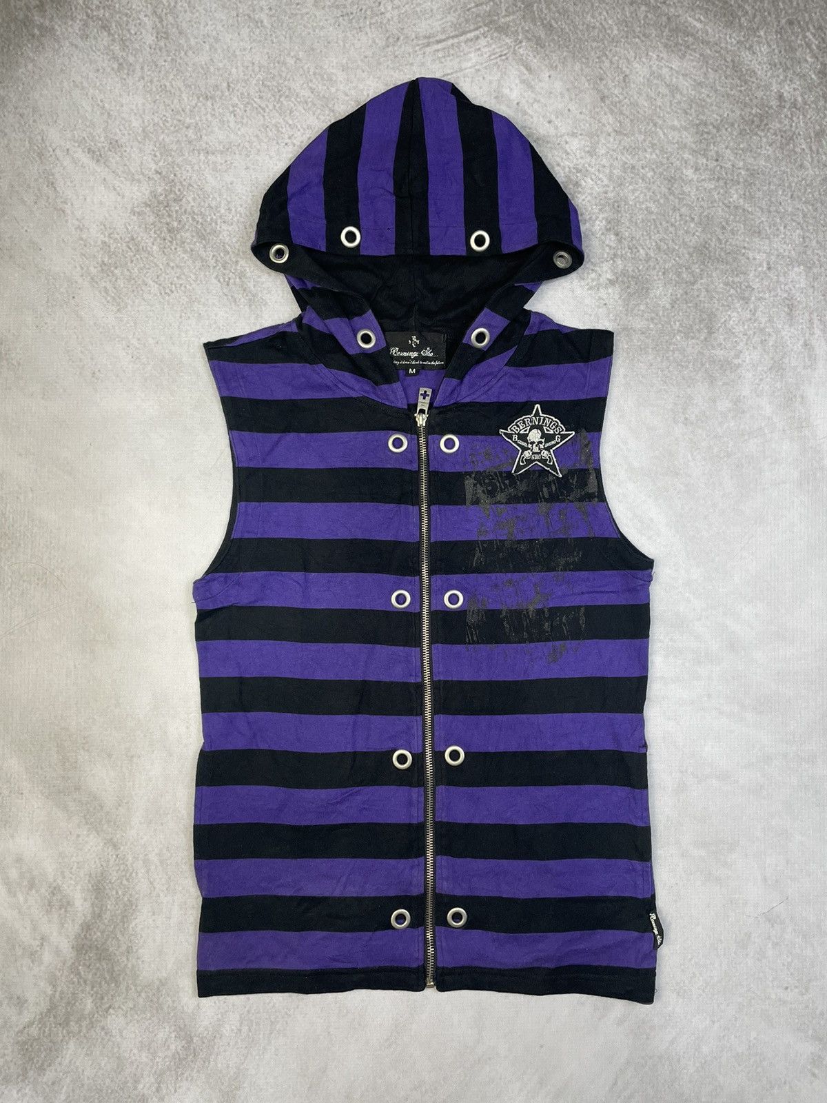 BERNINGS SHO 2000s Bernings Sho Grunge Punk Sleeveless Hooded Size US M / EU 48-50 / 2 - 1 Thumbnail