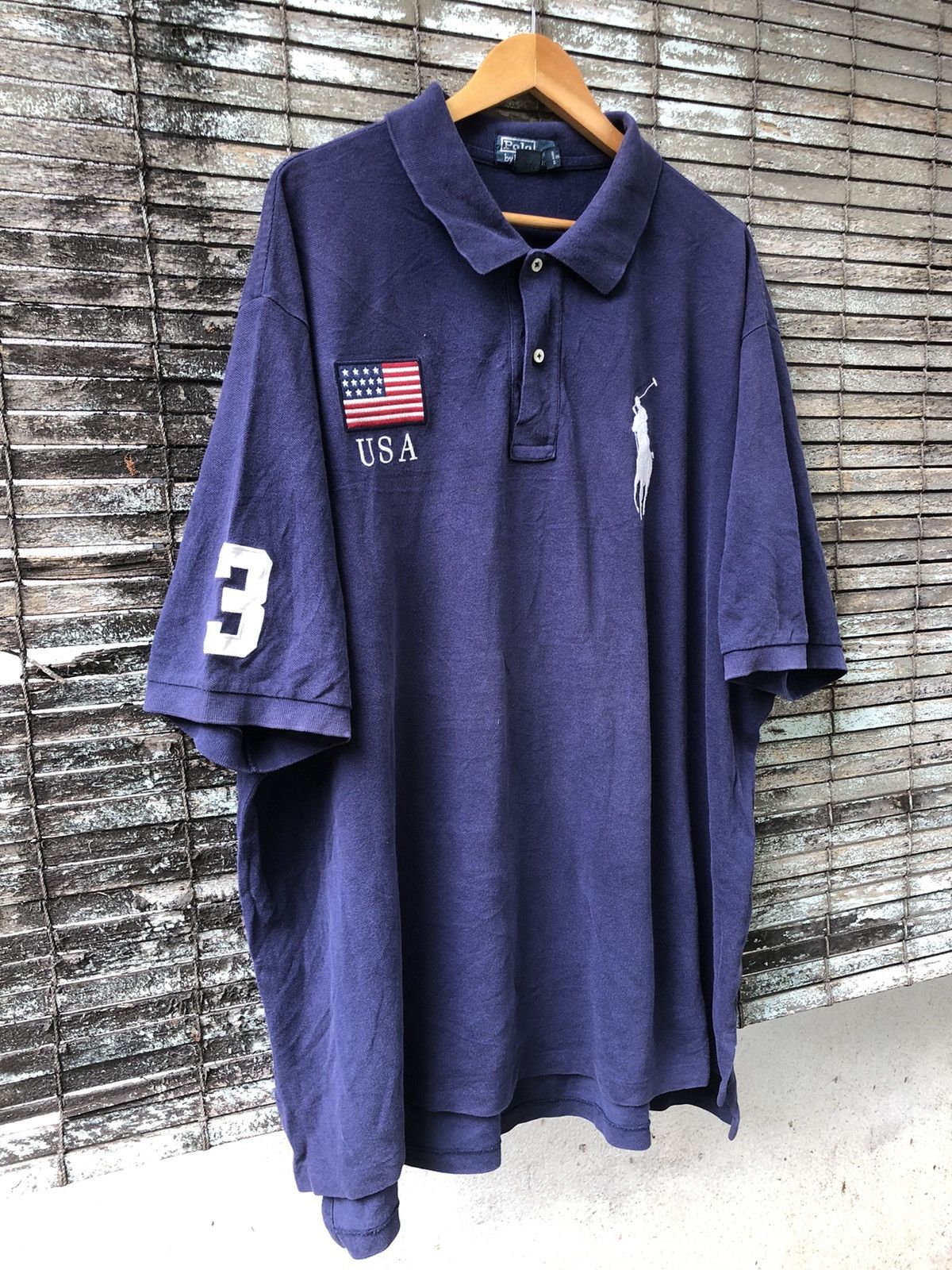 Polo Ralph Lauren 🔥Vintage🔥Polo Ralph Lauren United State ‘3’ Shirts Size US XXL / EU 58 / 5 - 12 Thumbnail