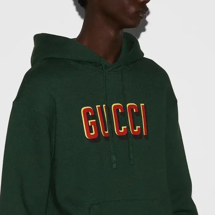 Gucci o1loc1c1225 788771 Printed Cotton Jersey Hooded Sweatshirt Size US M / EU 48-50 / 2 - 3 Thumbnail
