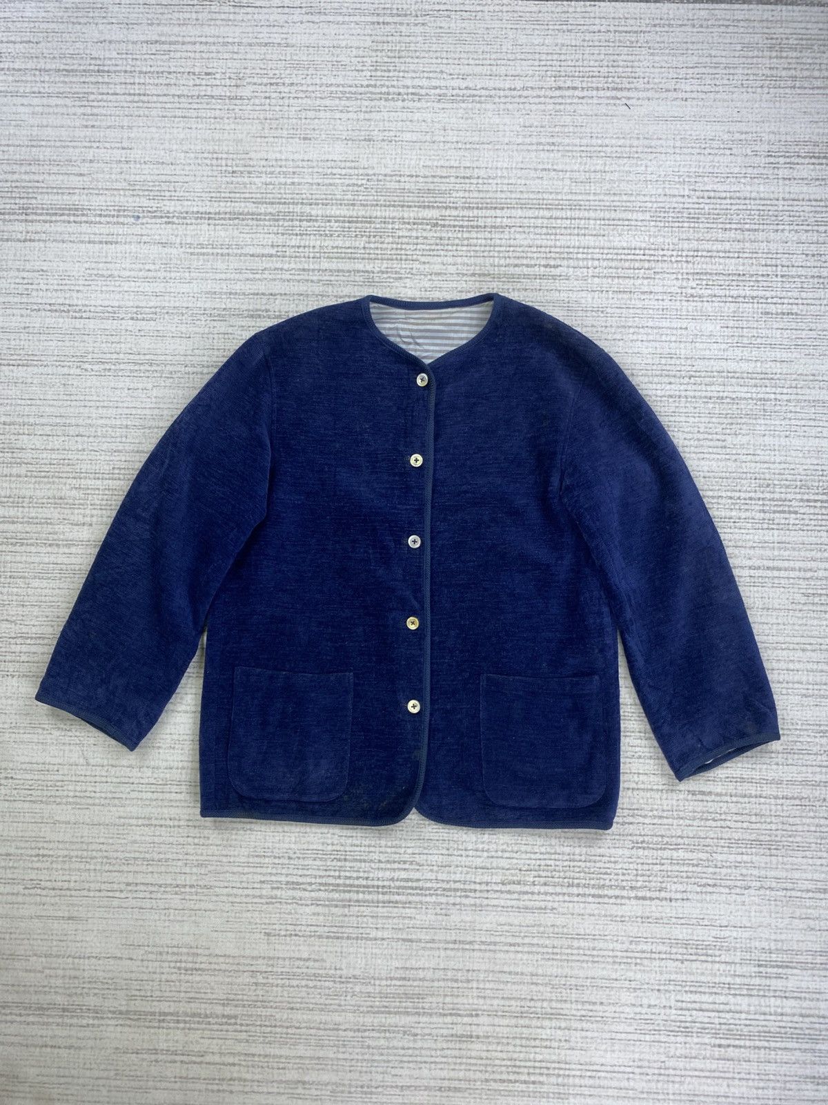 Valentino × Vintage Vintage Valentino Italy Reversible Striped Jacket Size US S / EU 44-46 / 1 - 1 Thumbnail