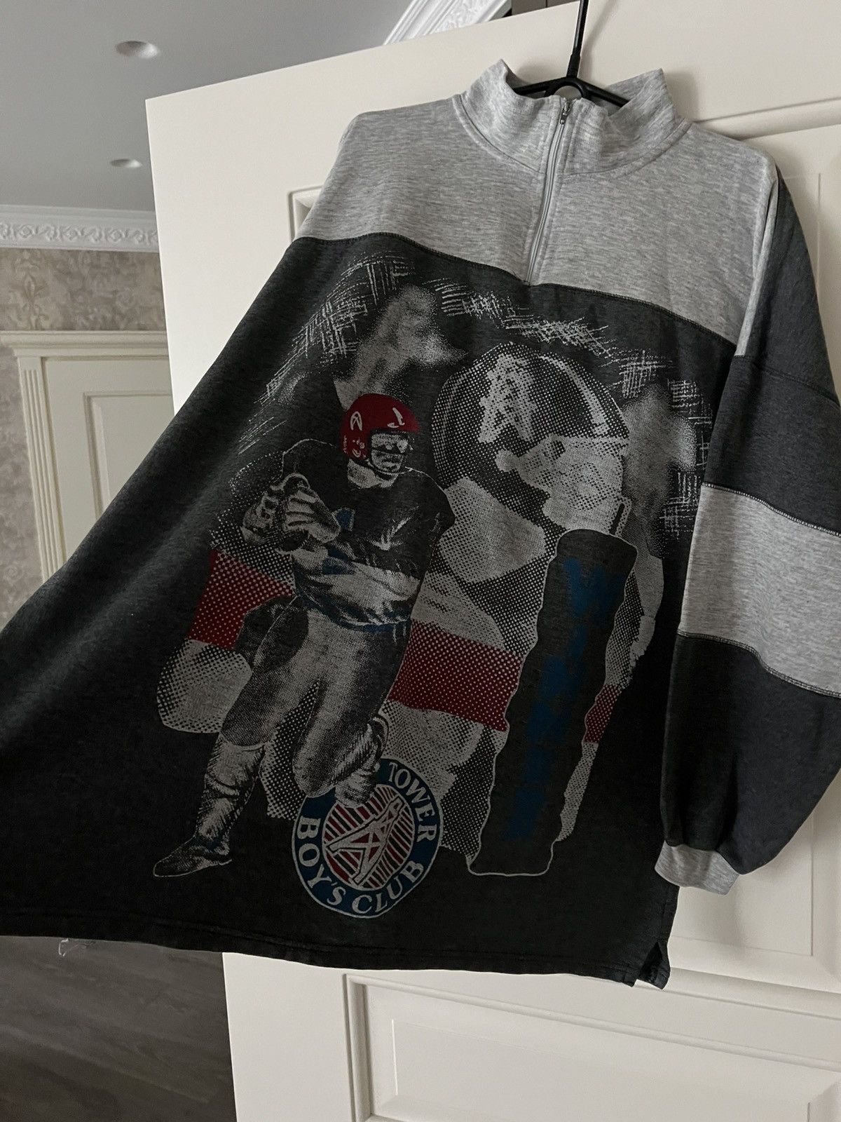 Vintage Vintage 90s Tower Boys Club Football Graphic Sweatshirt Size US XXL / EU 58 / 5 - 10 Thumbnail