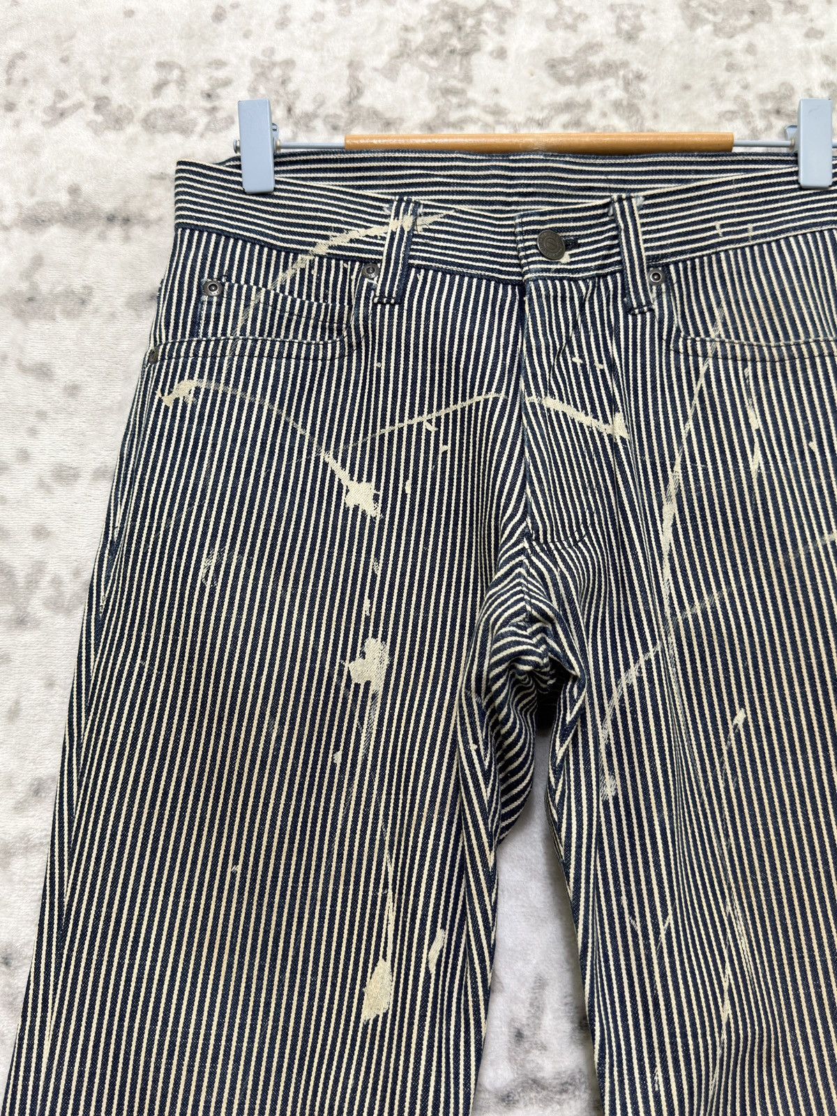 Nicole Club Monsieur Nicole Hickory Flare Paint Splash Workwear Pants Size US 28 / EU 44 - 4 Thumbnail