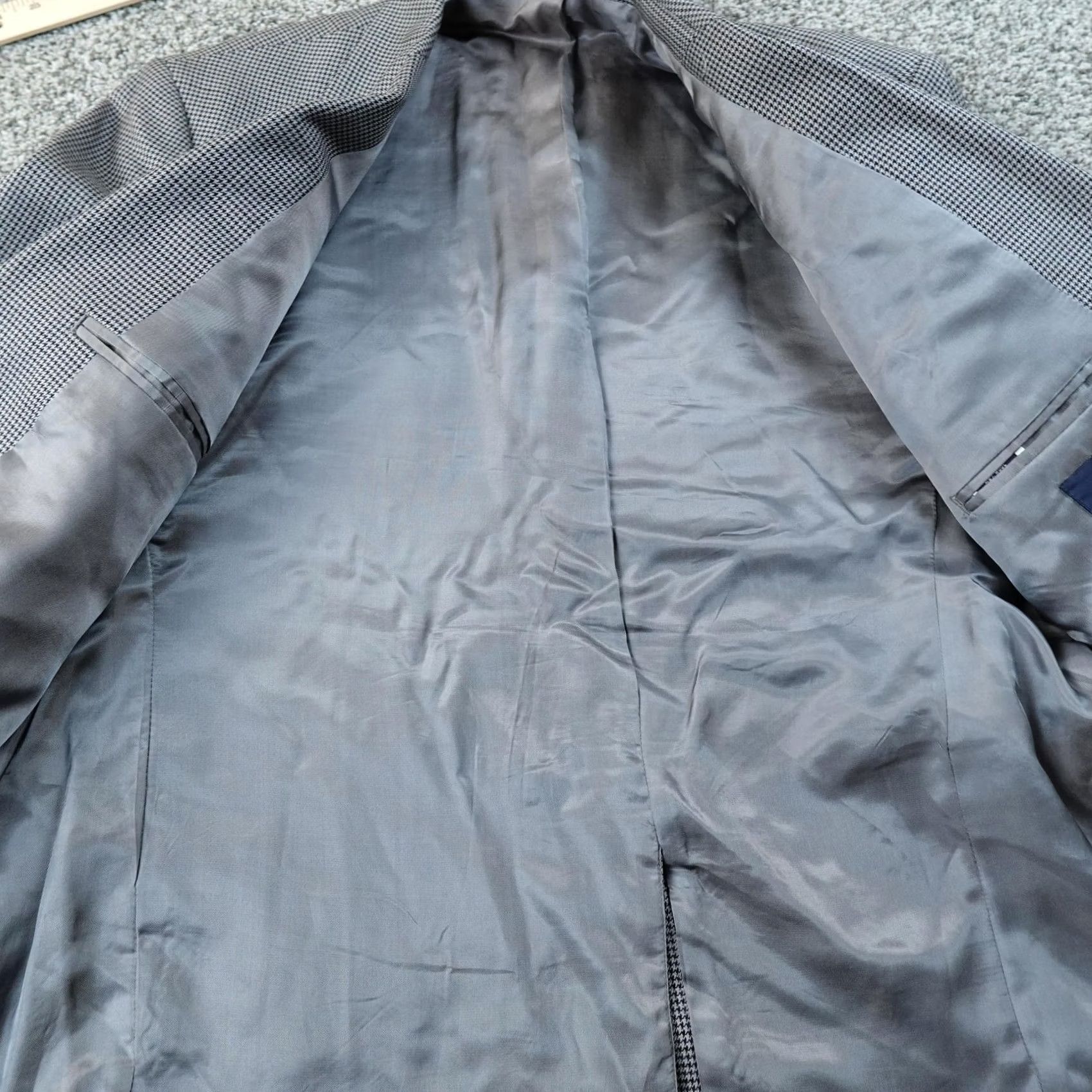 Brooks Brothers Brooks Brothers Sport Coat Jacket Gray Houndstooth Silk Wool 40 Mens Notch Four-Button 2 Piece Vintage No Size US XXS / EU 40 - 6 Thumbnail