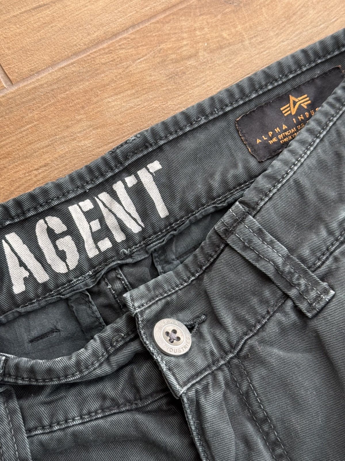 Alpha Industries × Vintage Vintage Alpha Industries Black Streetwear Cargo Pants Size US 32 / EU 48 - 7 Thumbnail