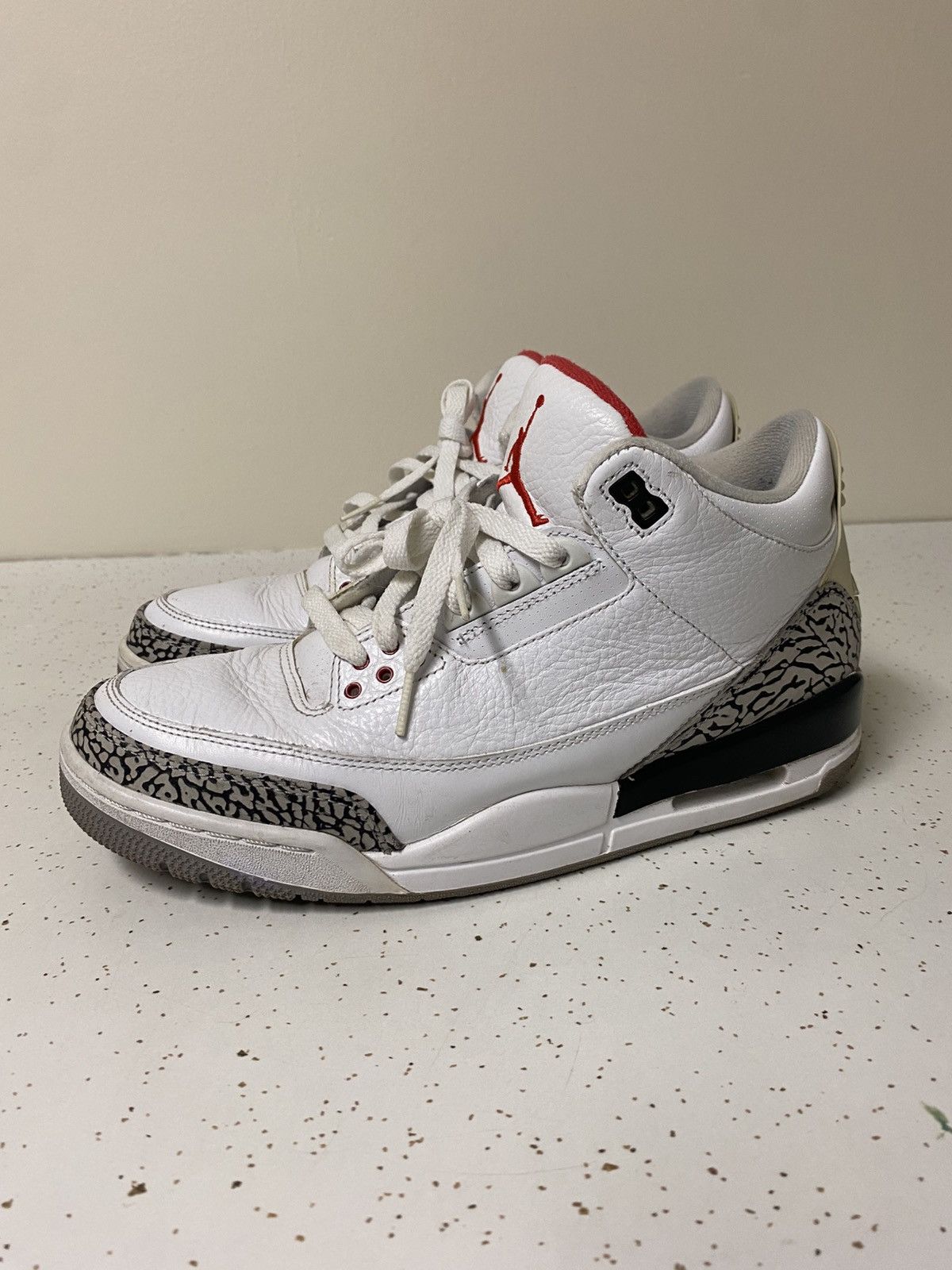 Jordan Brand Air Jordan Retro 3 2010 White Cement Nike Sneakers Shies Y2K Size US 10 / EU 43 - 5 Thumbnail