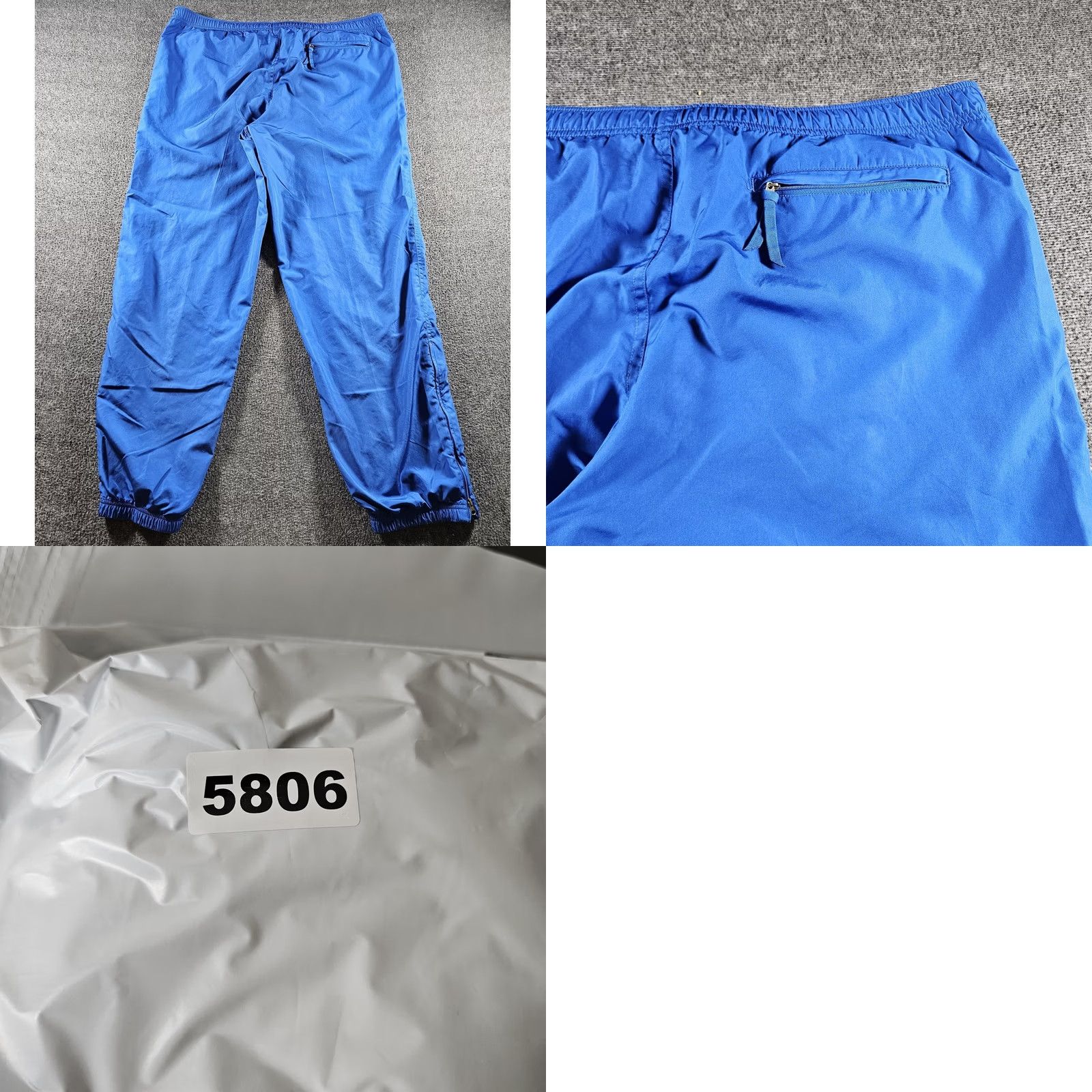 Polo Ralph Lauren Polo Sport Ralph Lauren Track Pants Mens L Blue Elastic Cuff Zip Pocket Tapered Leg 100% Polyester Athletic Activewear Regular Inseam 30in Vintage No Size US L / EU 52-54 / 3 - 9 Thumbnail