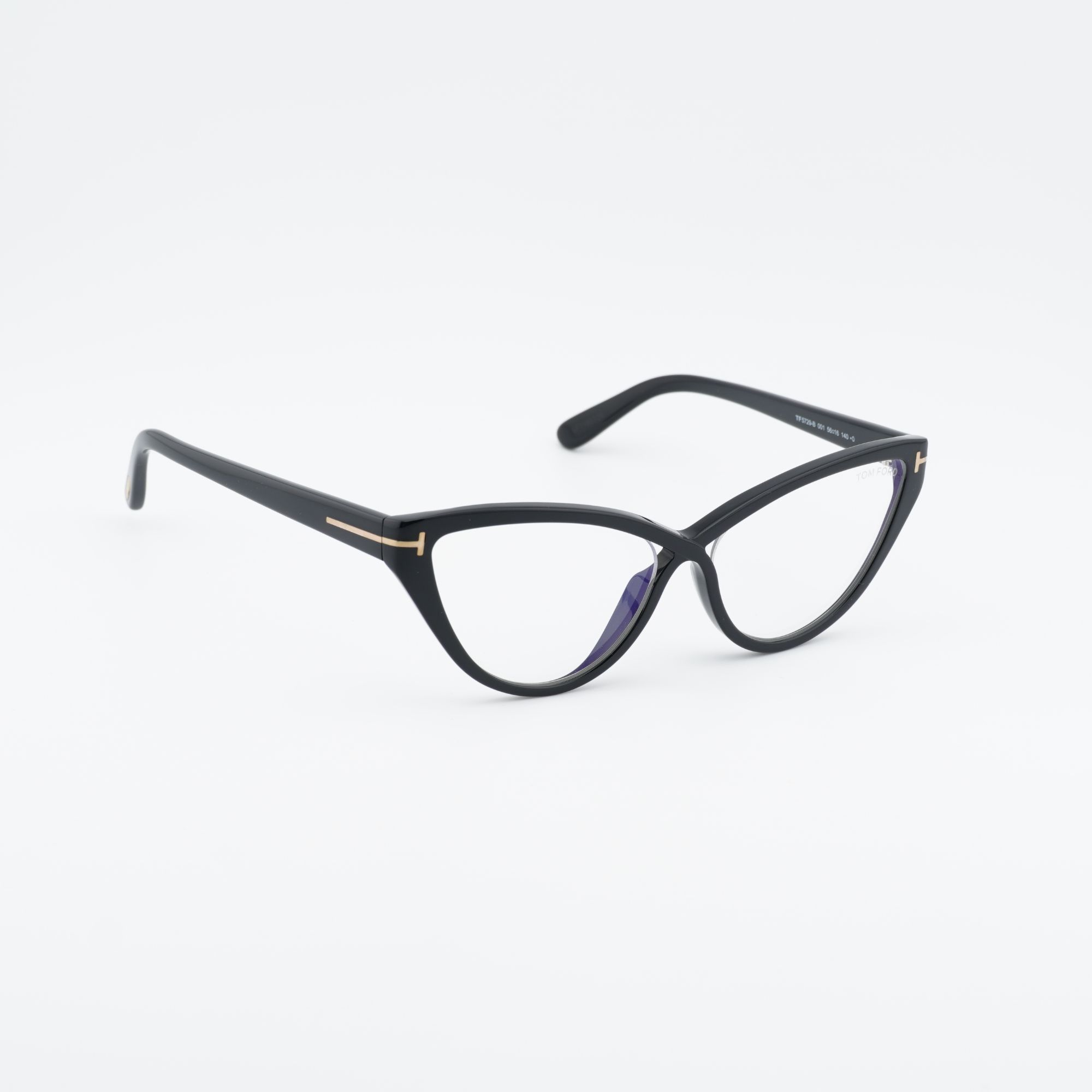 Tom Ford Tom Ford FT5729-B 001 Eyeglasses Black 53mm Cat Eye Frame Size ONE SIZE - 7 Thumbnail