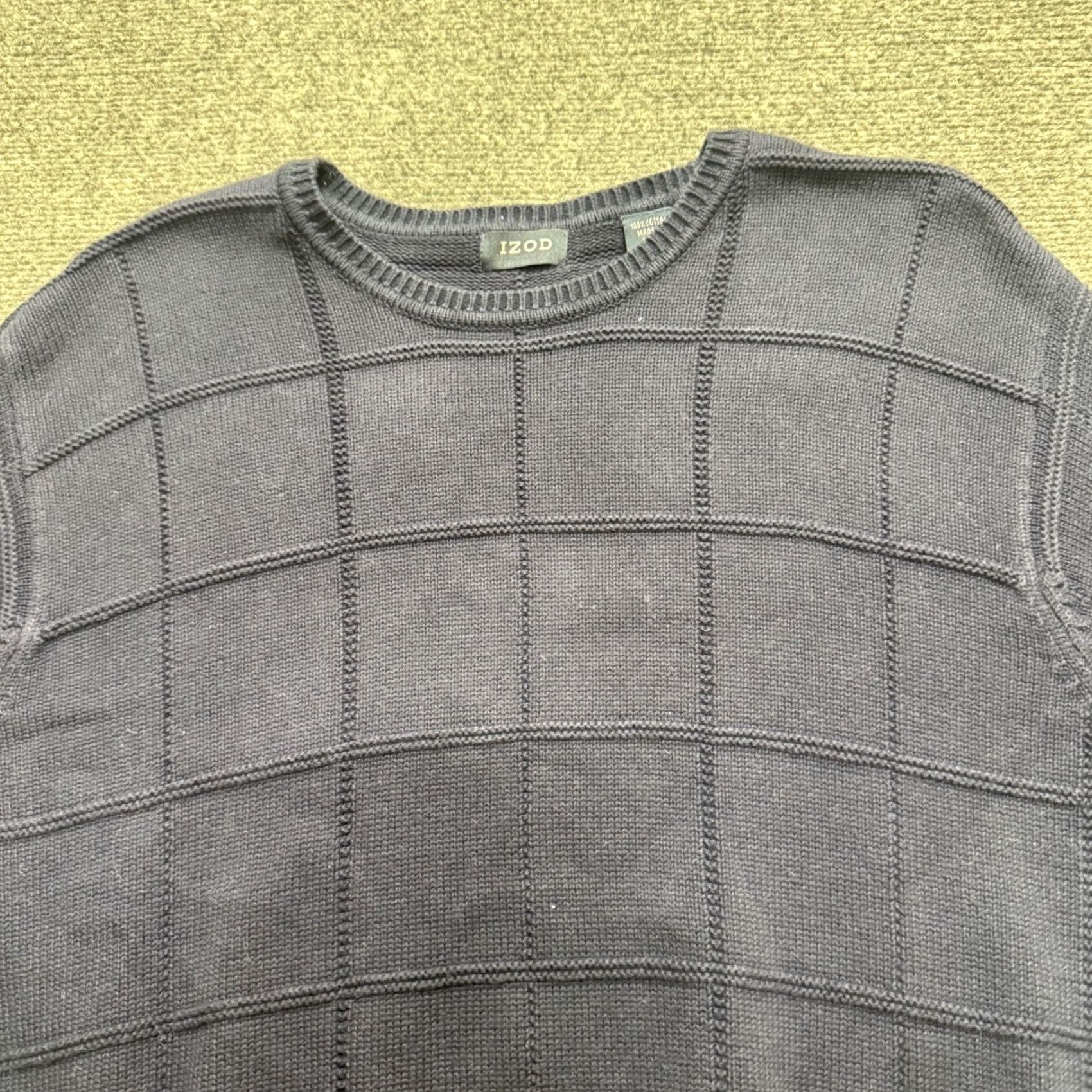 Izod IZOD Pullover Sweater Men Large Blue Geometric Cotton Knitted Casual L Regular Size US L / EU 52-54 / 3 - 7 Thumbnail