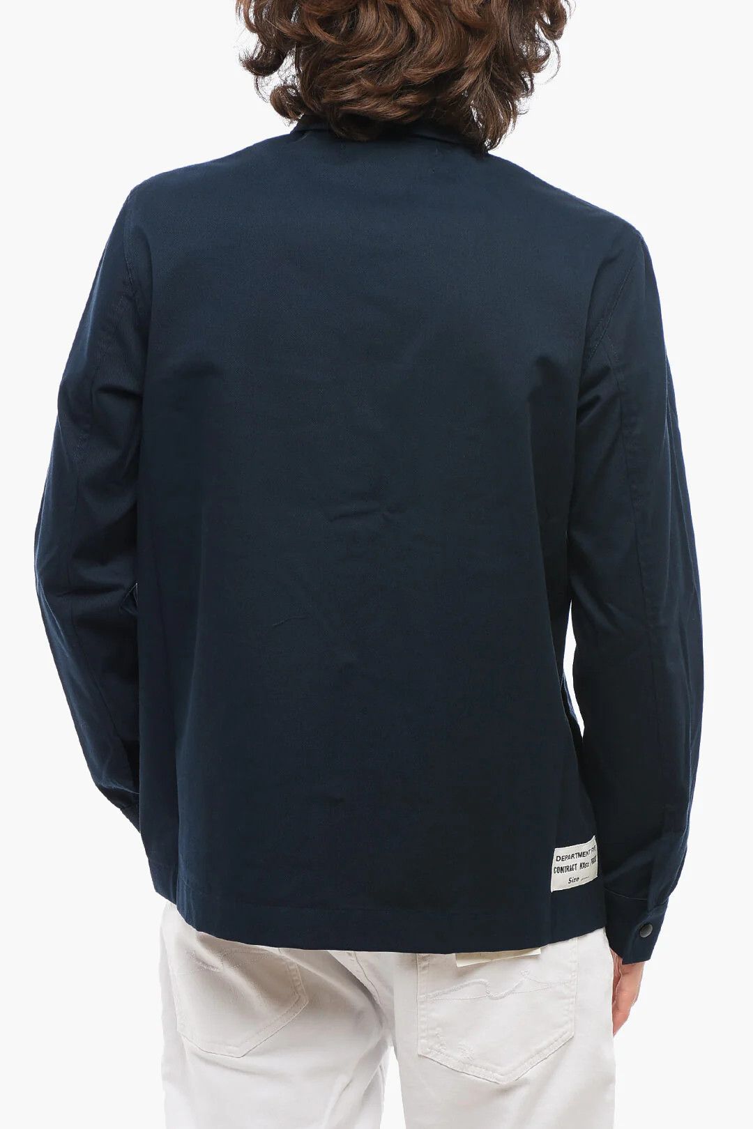 DEPARTMENT5 og1mm0326 Cotton-Blend Twill Overshirt in Blue Size US S / EU 44-46 / 1 - 2 Thumbnail