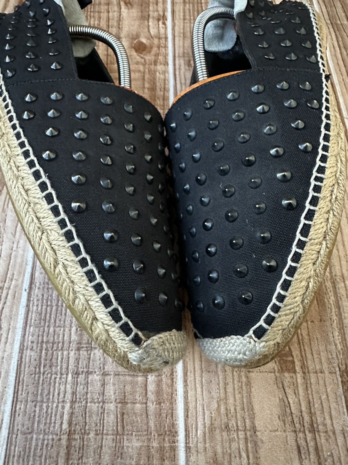 Saint Laurent Paris Saint Laurent Paris Hedi Slimane Black Studded Espadrilles Size US 9 / EU 42 - 8 Thumbnail