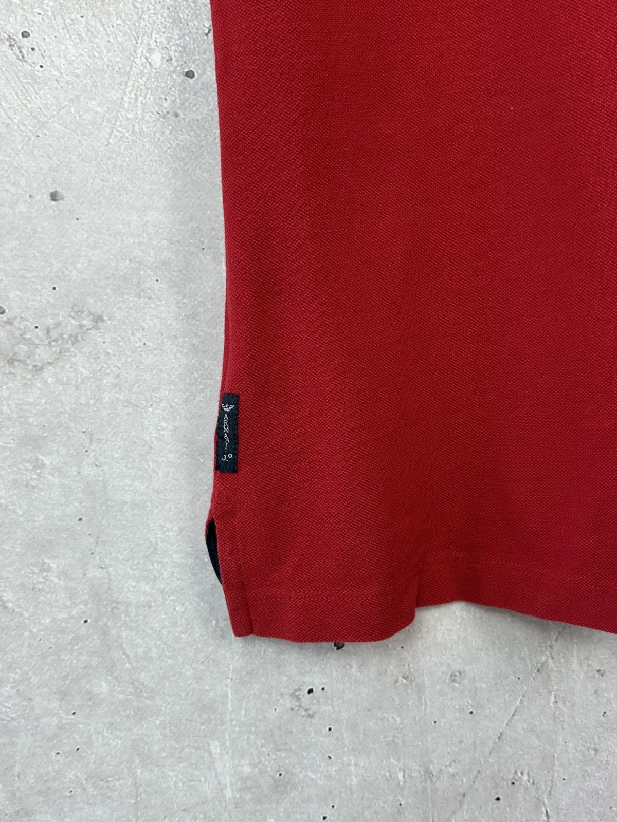 Armani AJ Armani Jeans Vintage Cotton Red Logo Women’s Polo Size ONE SIZE - 8 Thumbnail