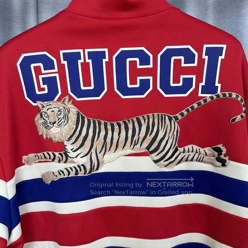 Gucci Gucci Tiger embroidered half-zip jacket Size US L / EU 52-54 / 3 - 6 Thumbnail