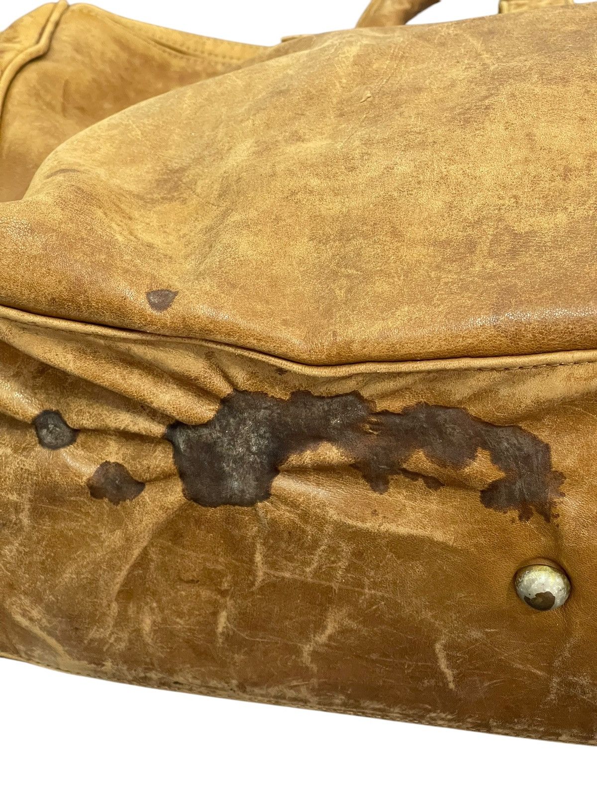 Genuine Leather Full Leather Patina Unknown Japan Vtg 80s Duffle Bag 1🟩6 Size ONE SIZE - 7 Thumbnail