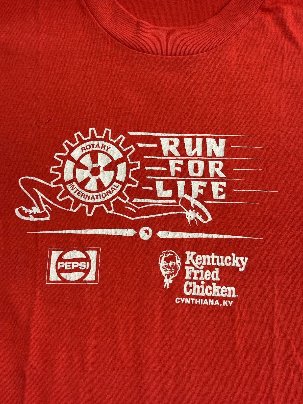 Hanes Vintage Run For Life Tshirt Rotary International KFC Pepsi L Size US L / EU 52-54 / 3 - 3 Thumbnail