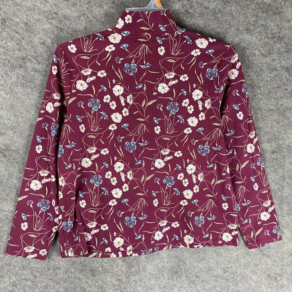 Other Laura Scott Long Sleeve Top XL Petite Women's Floral Cotton Size XL / US 12-14 / IT 48-50 - 7 Thumbnail