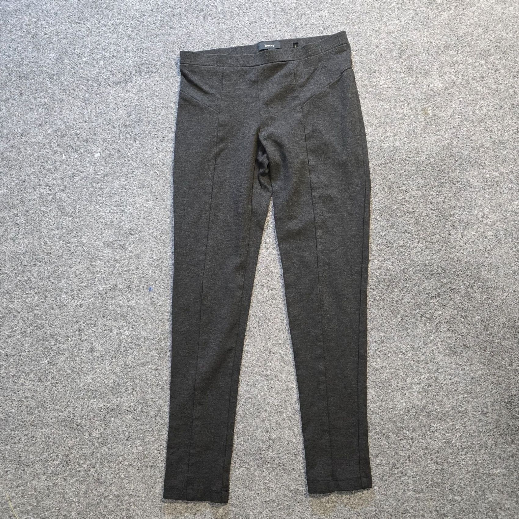 Theory Theory Pants Womens Size Small Gray Skinny Leggings Stretch Pull On Casual Basic Size 28" / US 6 / IT 42 - 2 Thumbnail