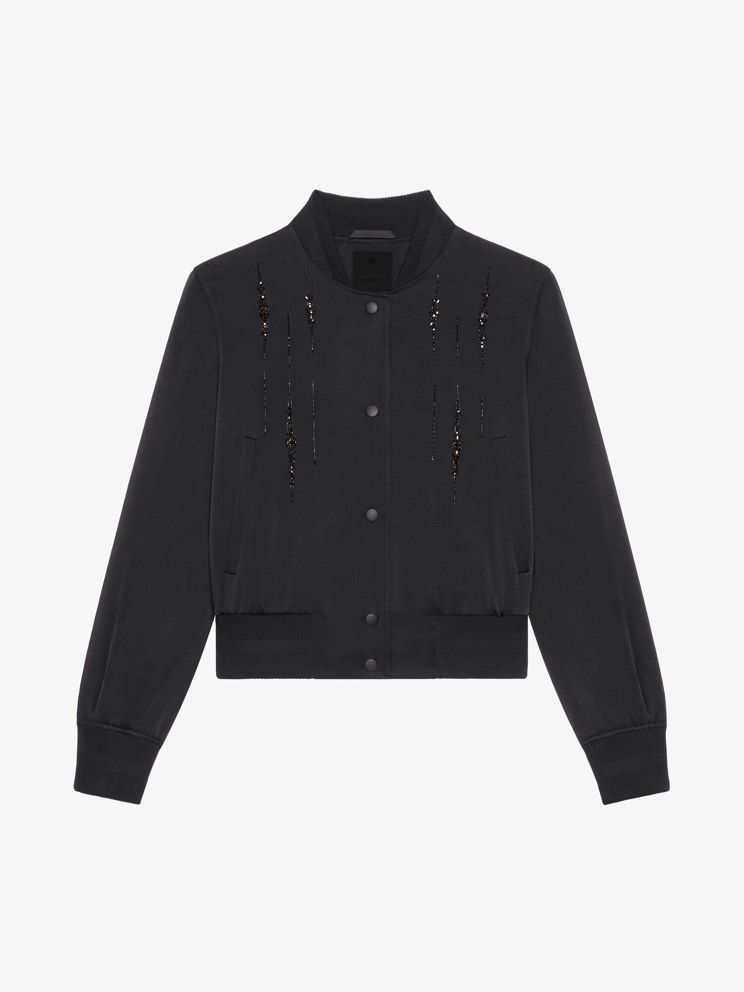 Givenchy o1w1db10325 Satin Embroidered Bomber in Black Size M / US 6-8 / IT 42-44 - 1 Preview