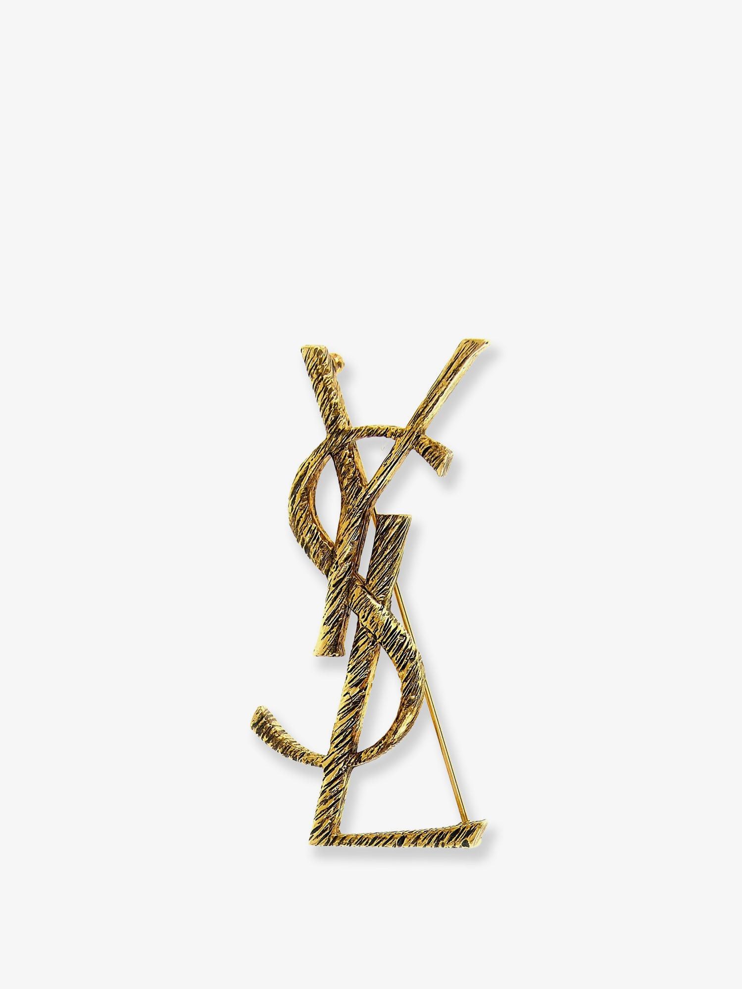 Saint Laurent Paris Metal Brooch Size ONE SIZE - 1 Thumbnail