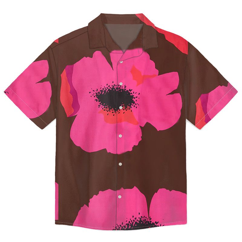 The Unbranded Brand × Vintage Flower Shirt, Retro Camp Collar with Artistic Floral Graphic Size US L / EU 52-54 / 3 - 1 Thumbnail