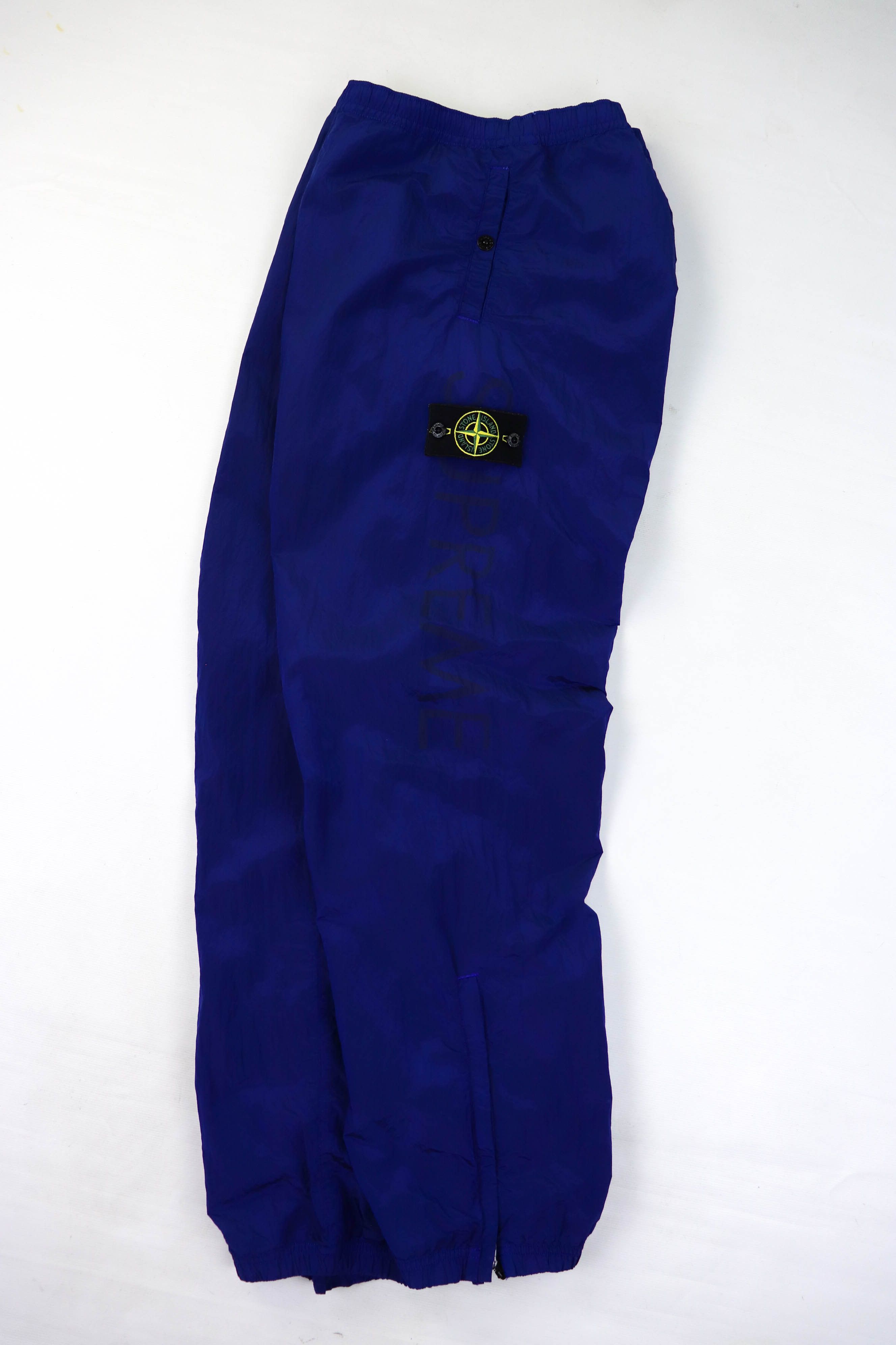 Stone Island × Supreme Stone Island x Supreme Shimmer Blue Nylon Metal Track Pants Size US 36 / EU 52 - 3 Thumbnail