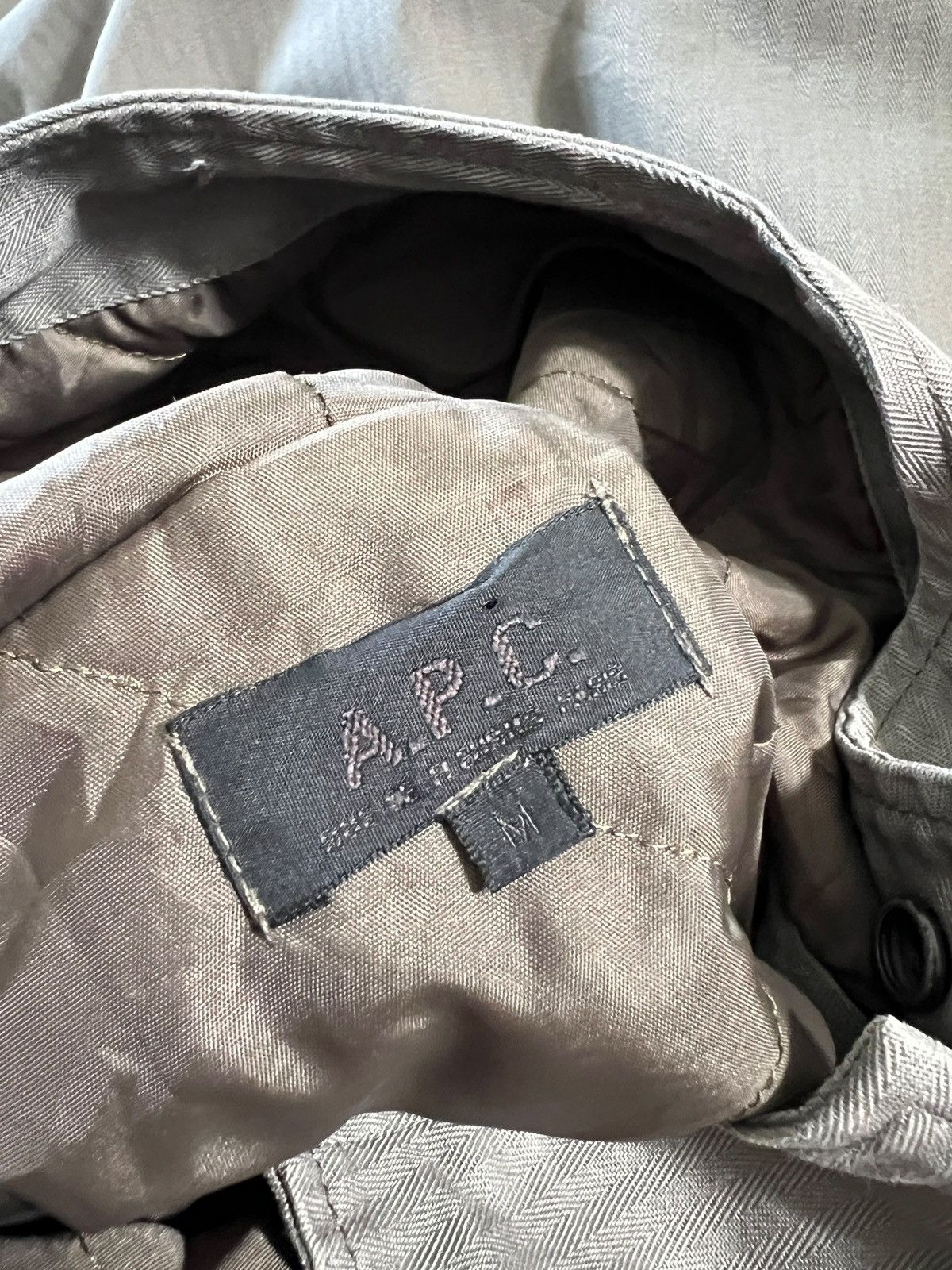 A.P.C. Vintage A.P.C Herringbone Twill Military Parka Jacket Size US M / EU 48-50 / 2 - 9 Thumbnail