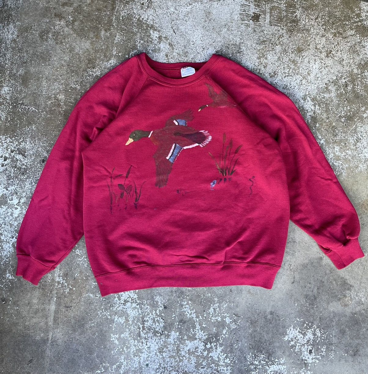 Vintage Vintage 80s Duck Sweatshirt Size US XL / EU 56 / 4 - 1 Thumbnail