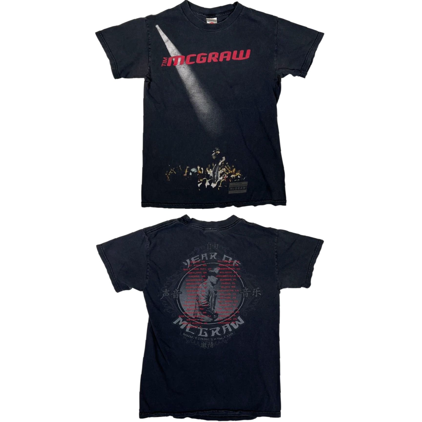 Vintage VINTAGE Tim McGraw T-Shirt Mens Small Black Year Of McGraw Tour Concert Tee Size US S / EU 44-46 / 1 - 2 Thumbnail