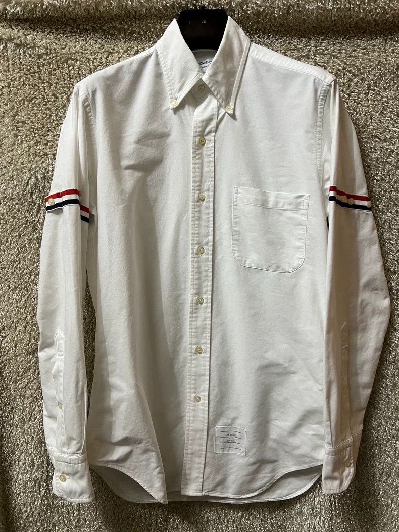 Thom Browne Thom Browne Men's White Casual Shirt-yf Size US M / EU 48-50 / 2 - 1 Thumbnail