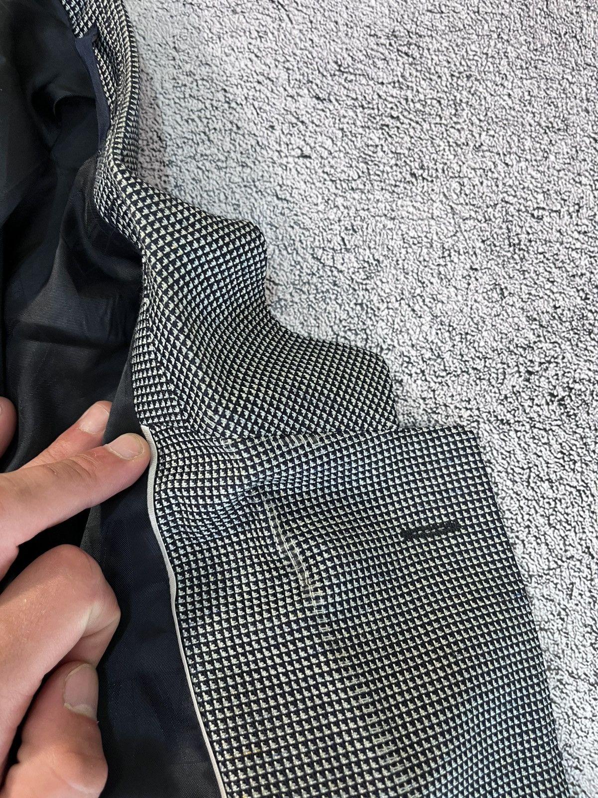 Versace Versace Silk Blazer Houndstooth Jacket 54R Luxury Designer Size 44R - 19 Thumbnail