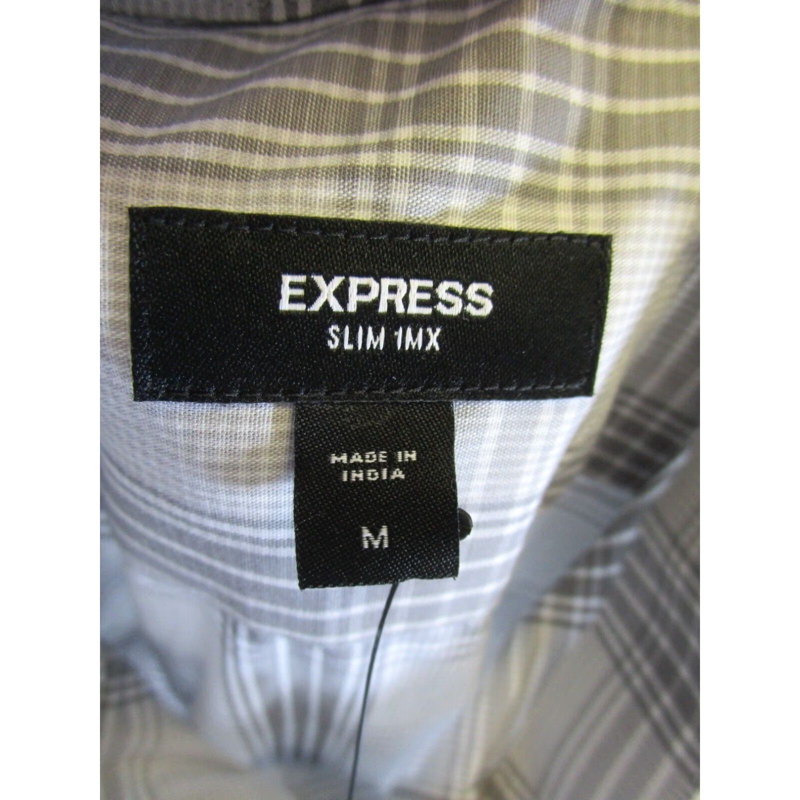 Express Express Mens Medium Gray Plaid Button Up Long Sleeve Shirt Size US M / EU 48-50 / 2 - 5 Thumbnail