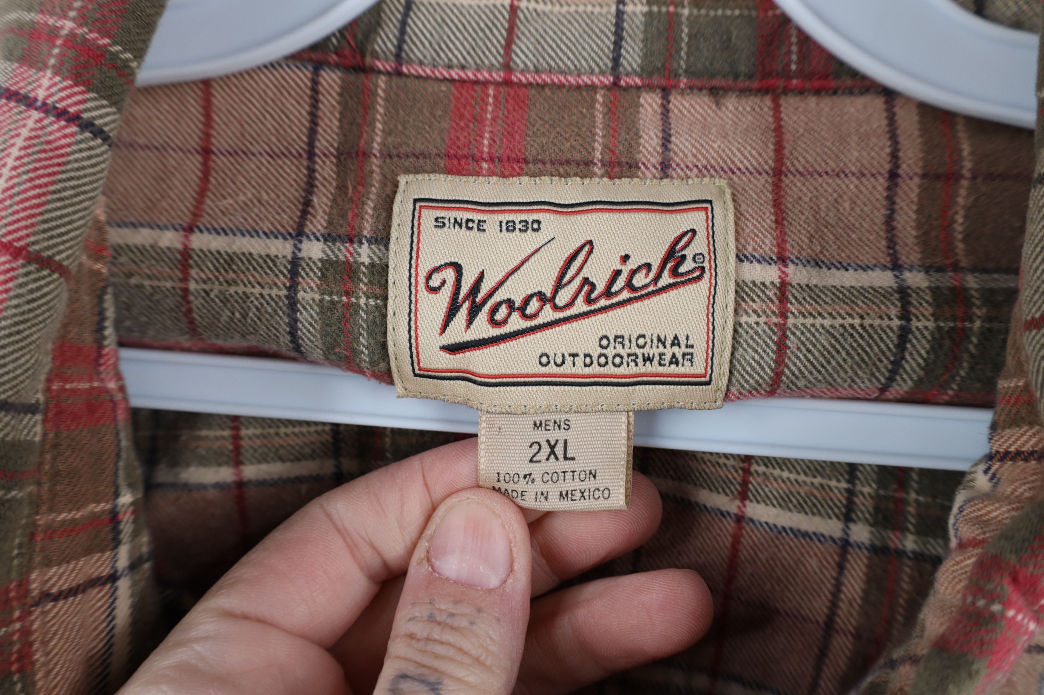 Vintage × Woolrich Woolen Mills Vintage 90s Woolrich Collared Button Down Shirt Plaid Size US XXL / EU 58 / 5 - 5 Thumbnail