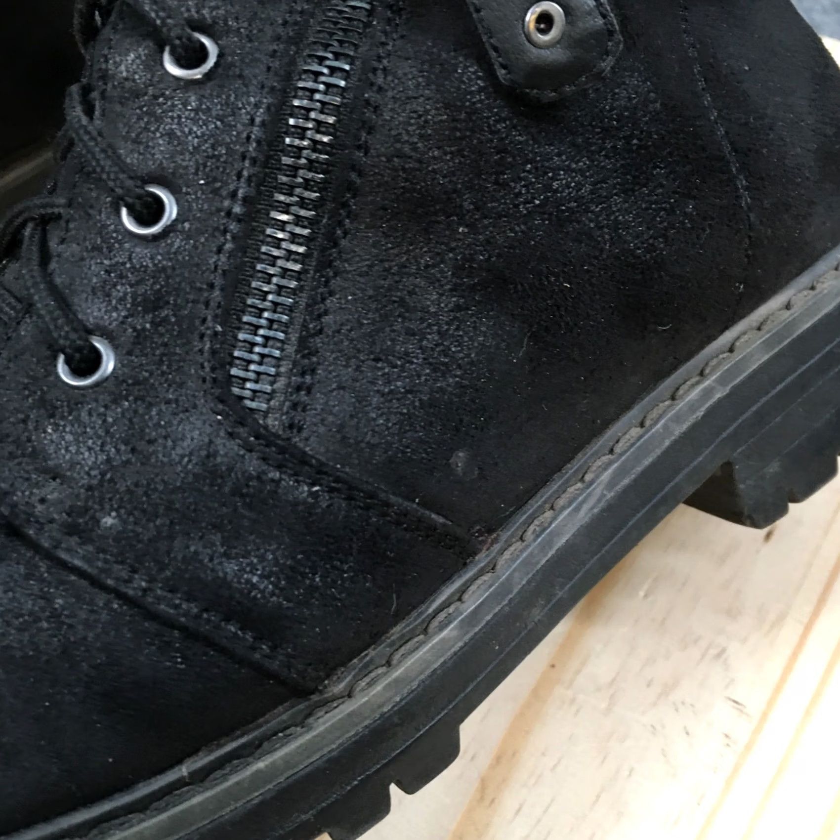 Vintage Cliffs by White Mountain Boots Womens 9.5 M Mandy Snow Black Casual Lace Up C29687 Size US 10 / IT 40 - 3 Thumbnail