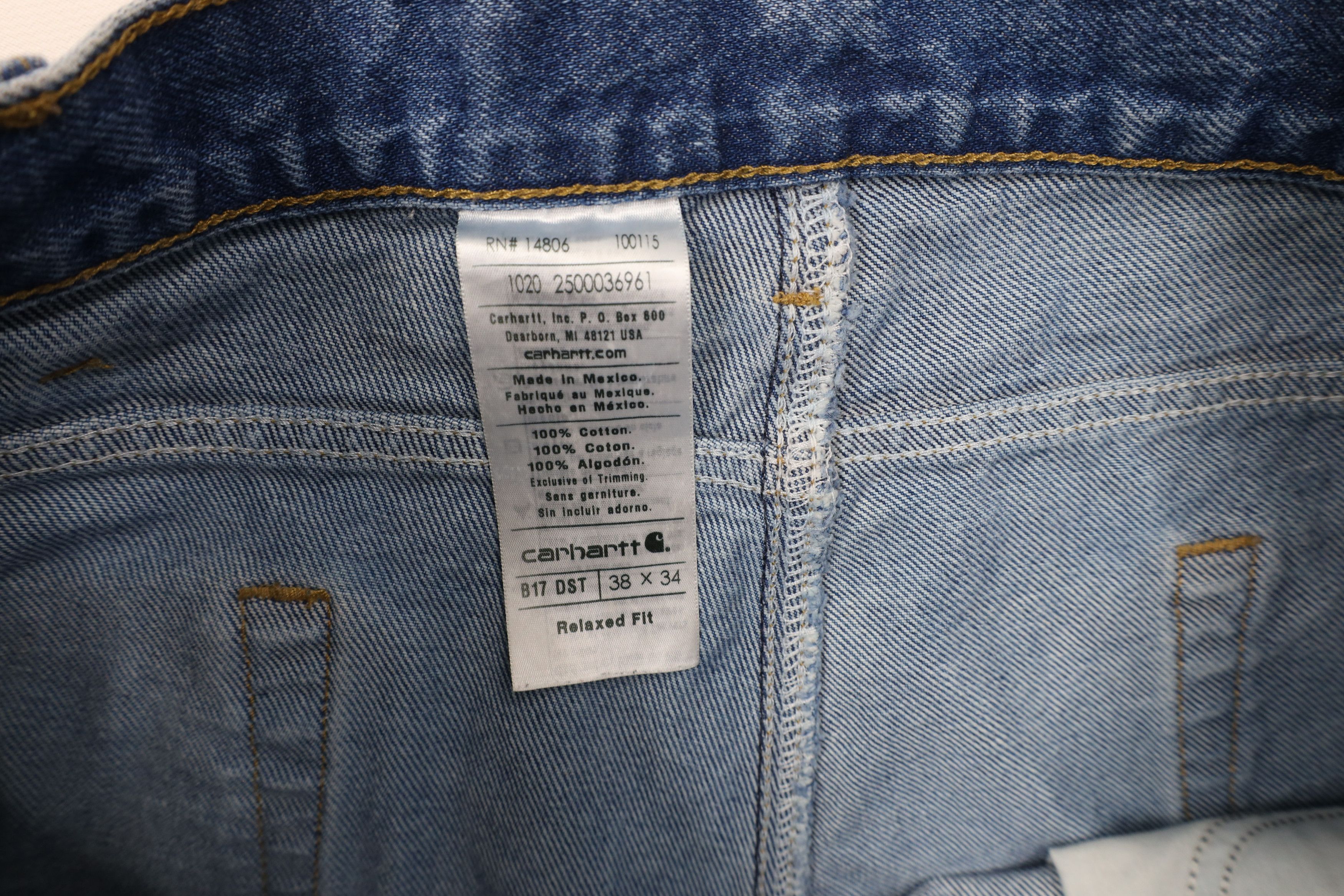 Carhartt × Vintage Vintage Y2K Carhartt Spell Out Relaxed Fit Denim Jeans Blue Size US 38 / EU 54 - 8 Thumbnail