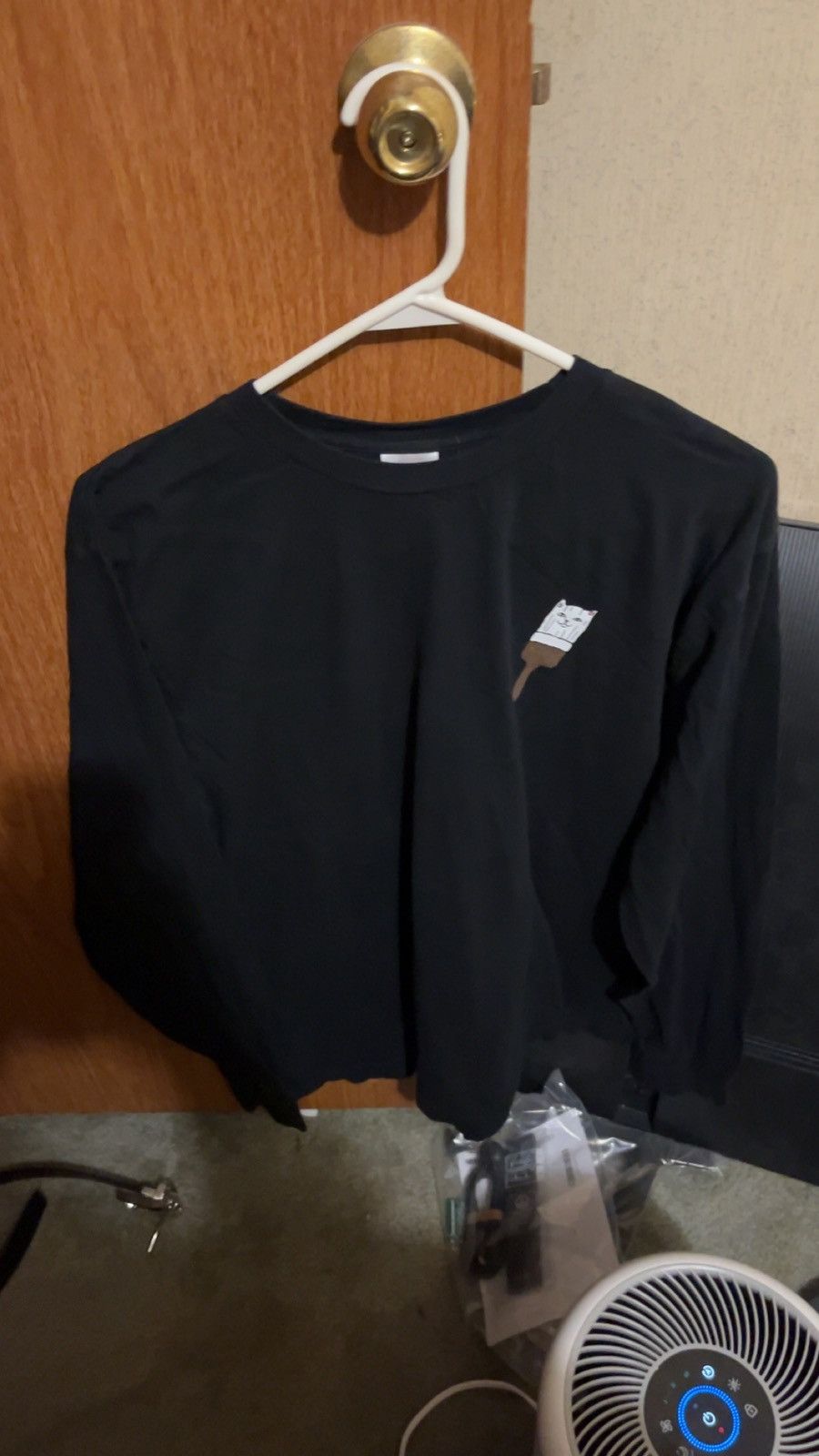 RIPNDIP 9.9/10 Worn Once Ripndip Bob Ross Black Long Sleeve Large Size US L / EU 52-54 / 3 - 2 Thumbnail