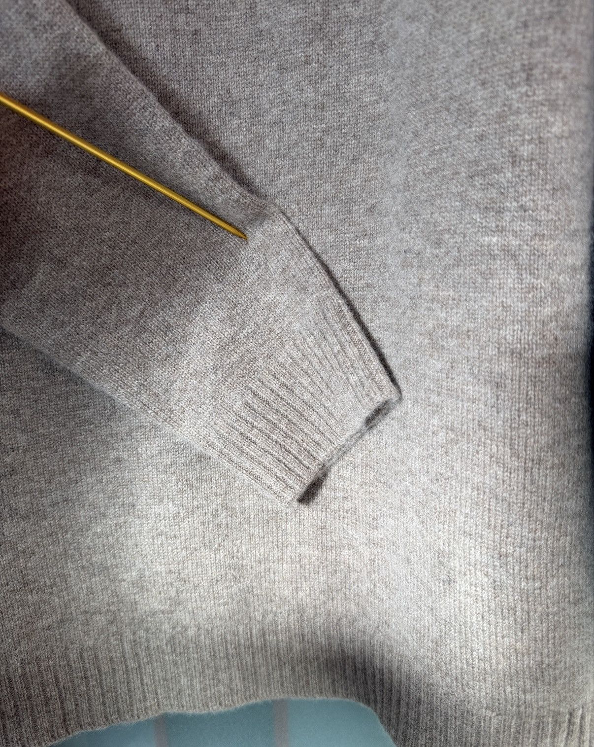 Other Pura Cashmere & Merino Wool Vintage Khaki Turtleneck Sweater Size XL / US 12-14 / IT 48-50 - 5 Thumbnail