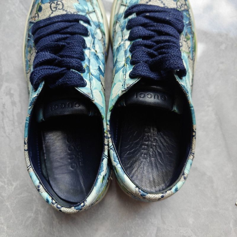 Gucci Gucci Blue Floral Casual Sneakers - Size US 9 / EU 42 - 4 Thumbnail