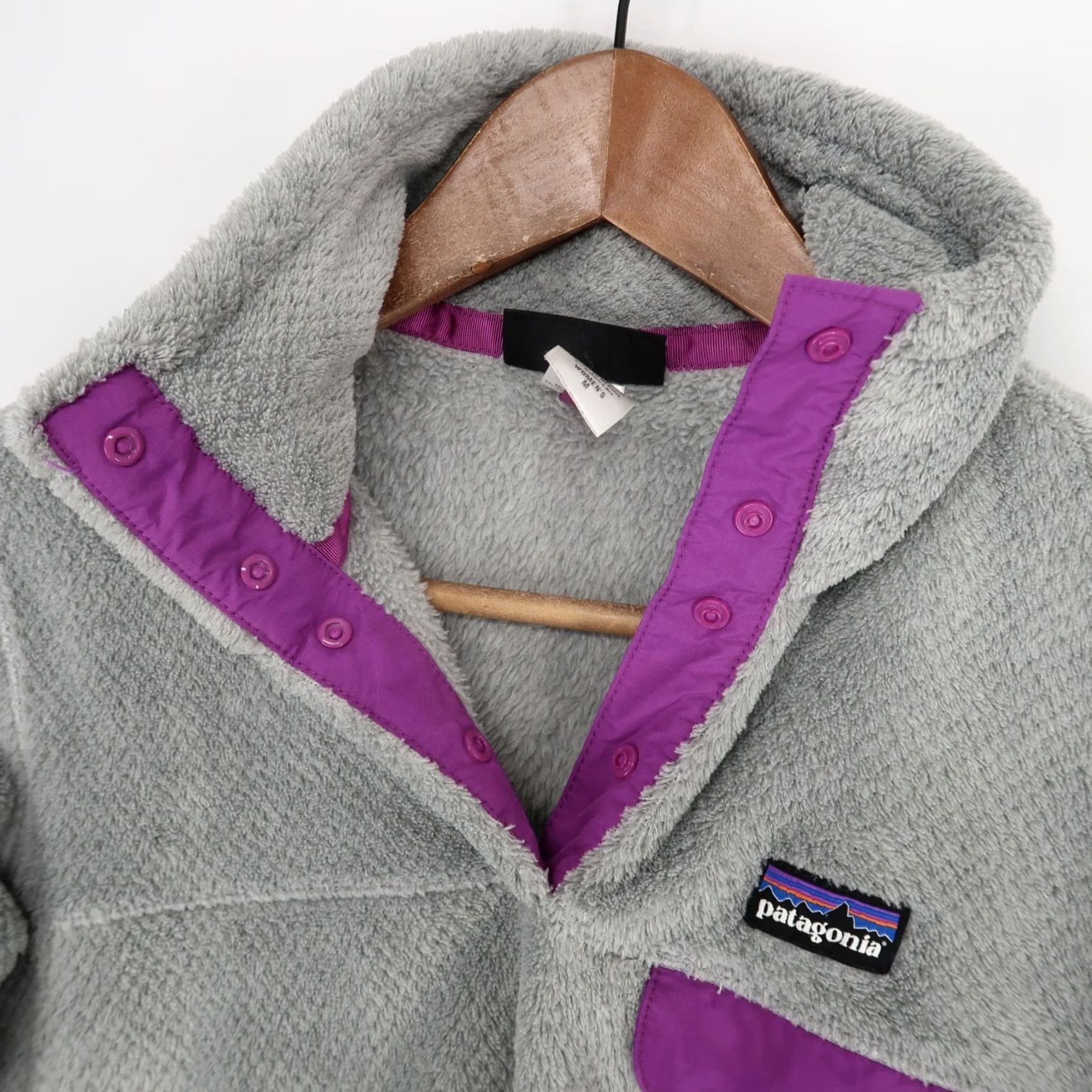 Patagonia Patagonia Basic Jacket Womens M Gray Tool Snap Pullover Fleece Quarter Deep Pile Size M / US 6-8 / IT 42-44 - 3 Thumbnail