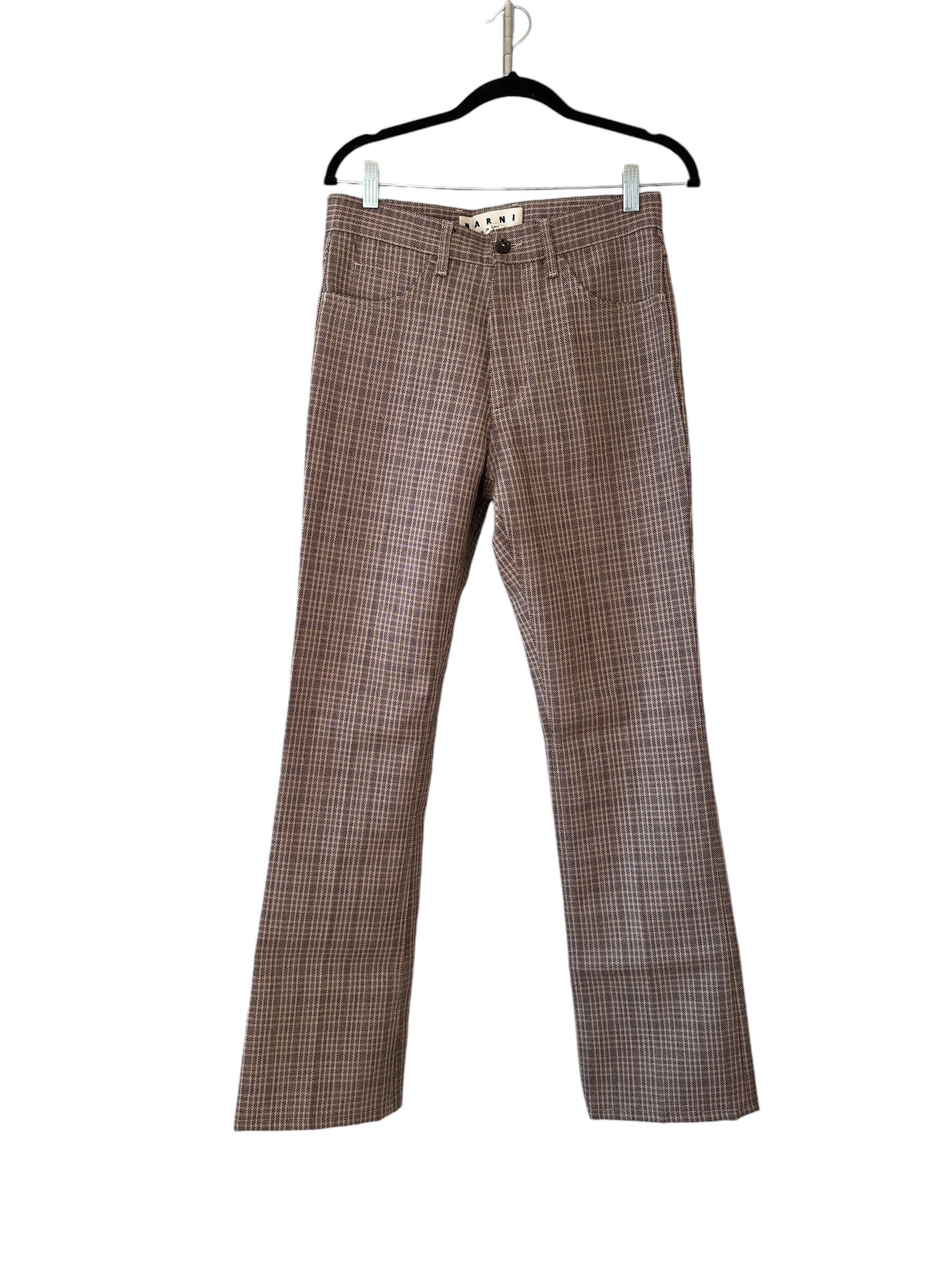 Marni Marni Wool Check Trousers Size US 30 / EU 46 - 1 Thumbnail