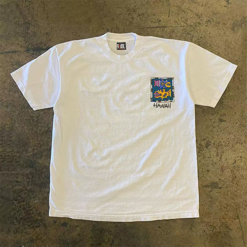 Japanese Brand × Vintage Street fashion retro loose fish print t-shirt Size US M / EU 48-50 / 2 - 2 Thumbnail