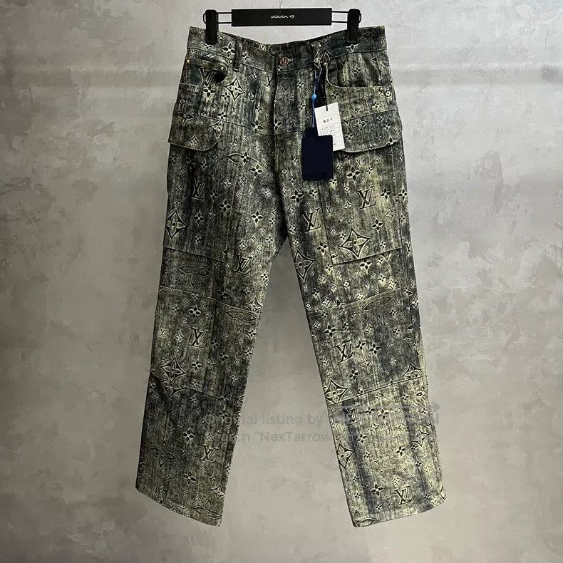 Louis Vuitton Louis Vuitton Brown paneled multi-pocket slacks pants Size US 29 - 1 Thumbnail