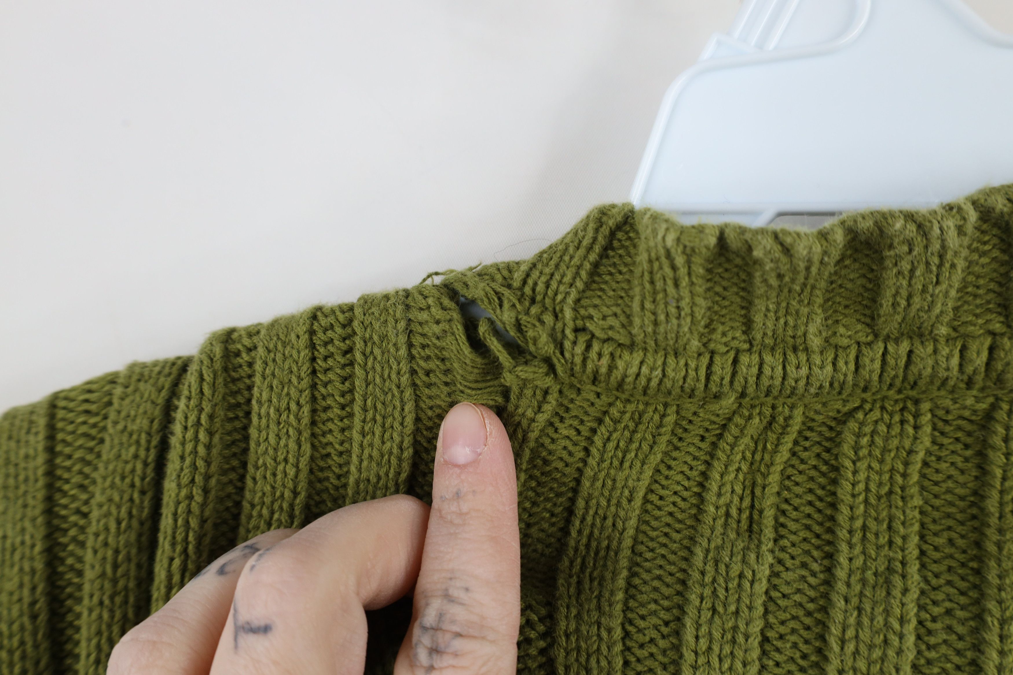 Express × Vintage Vintage Y2K Express Heavyweight Cotton Ribbed Knit Sweater Size M / US 6-8 / IT 42-44 - 7 Thumbnail