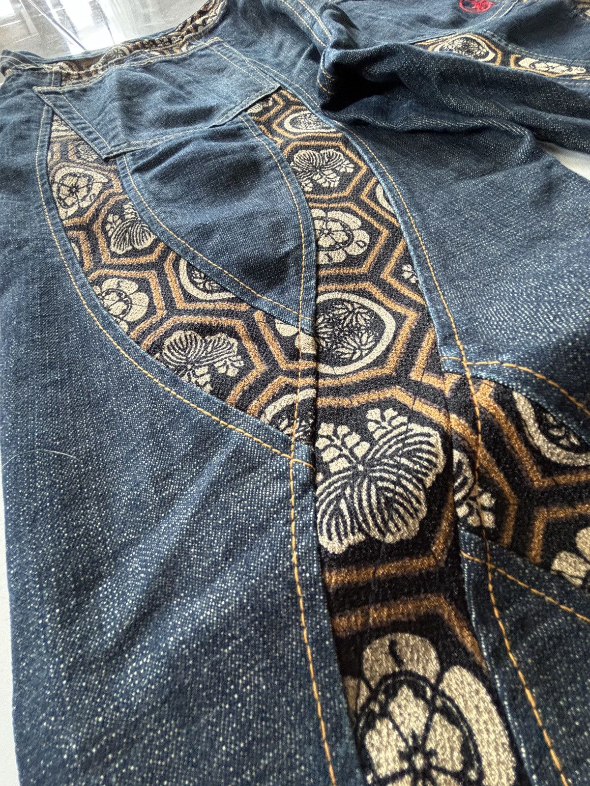 Japan Blue Juvenile Delinquent X Japan Blue Panelling Indigo Dyed Jeans Size US 38 / EU 54 - 12 Thumbnail