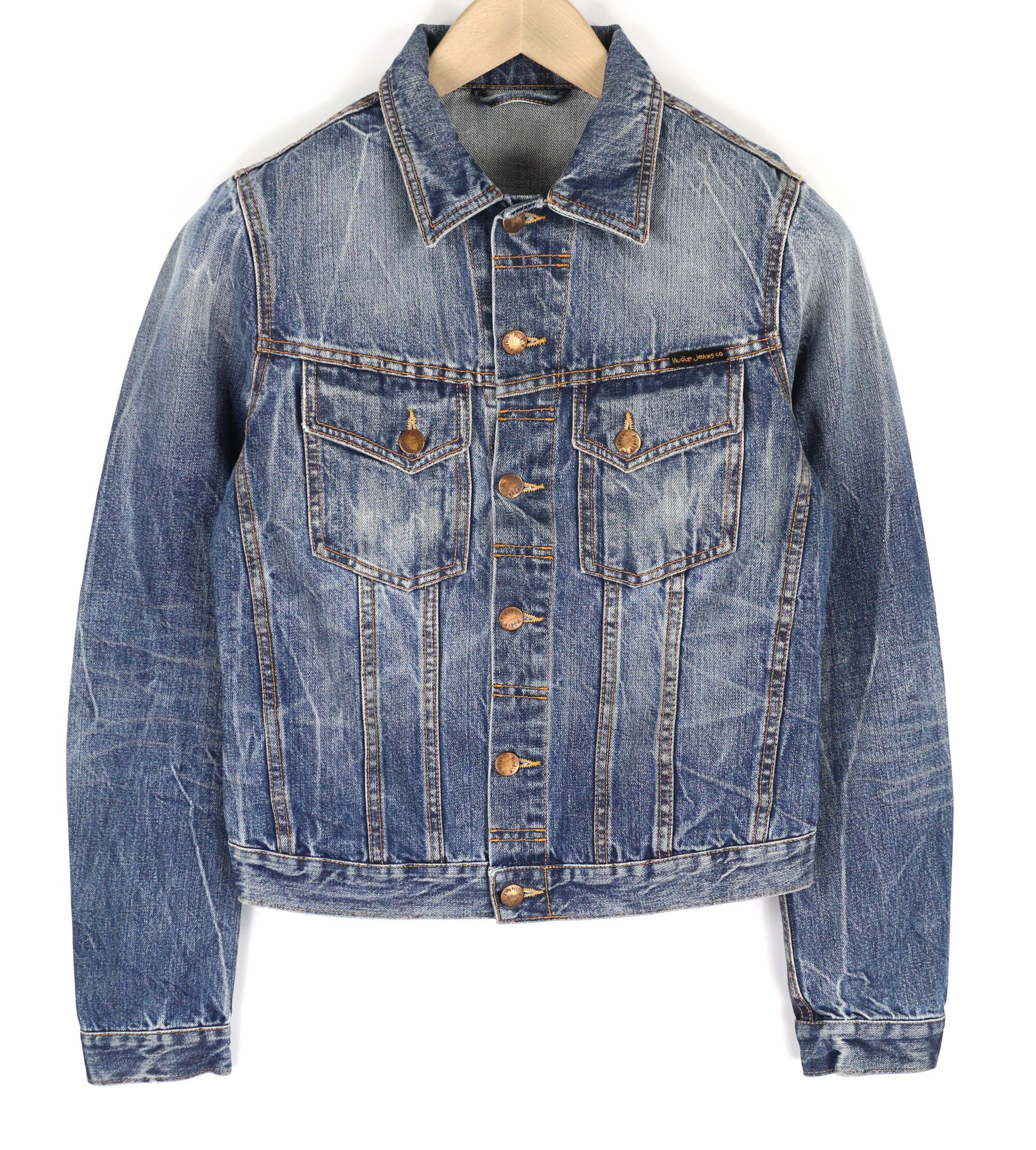 Nudie Jeans TERRY XS Washed Light Vintage Jacket 81049 Size US XS / EU 42 / 0 - 1 Thumbnail