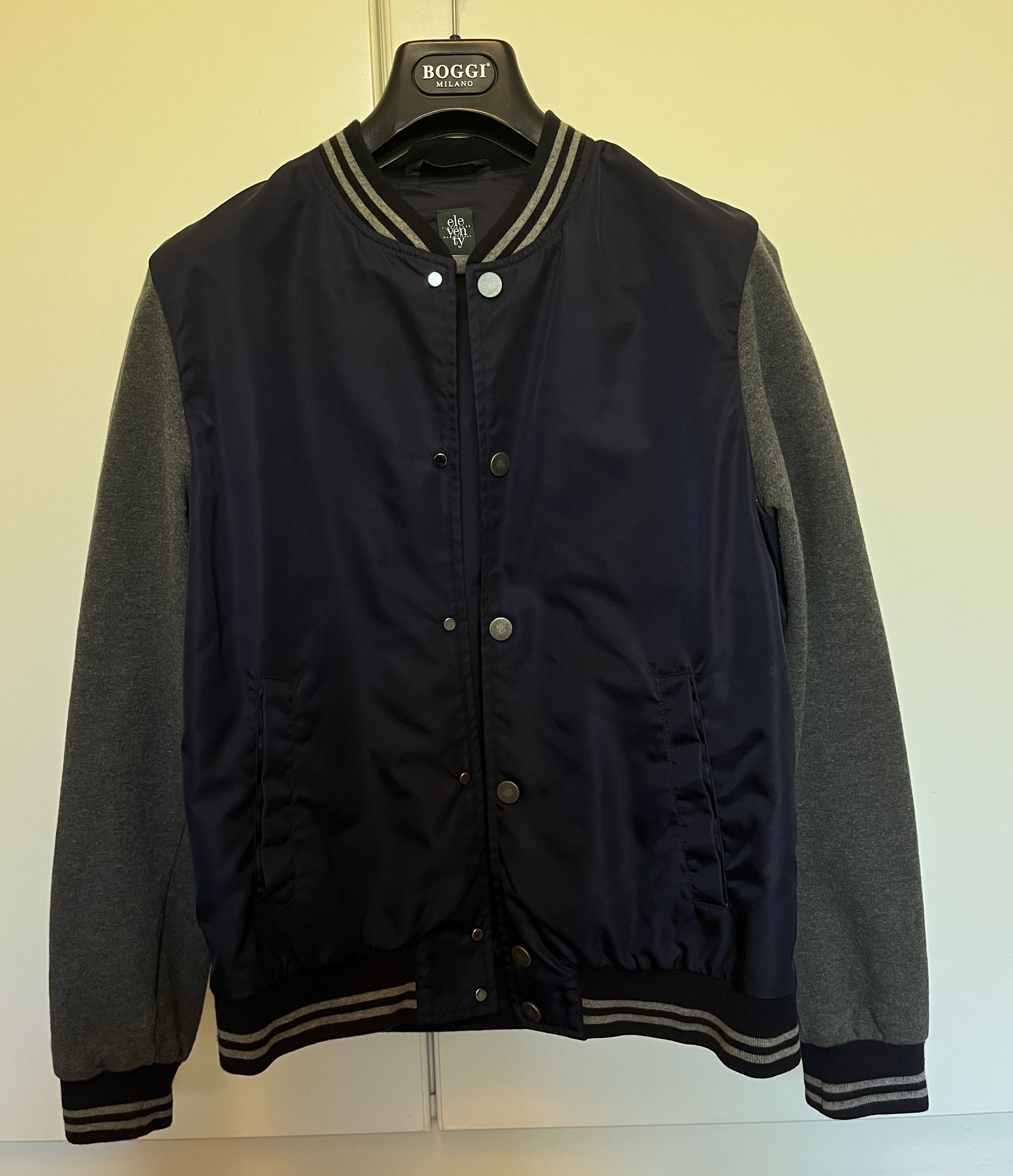 image of Eleventy Bomber Jacket in Dark Blue, Men's (Size Medium)
