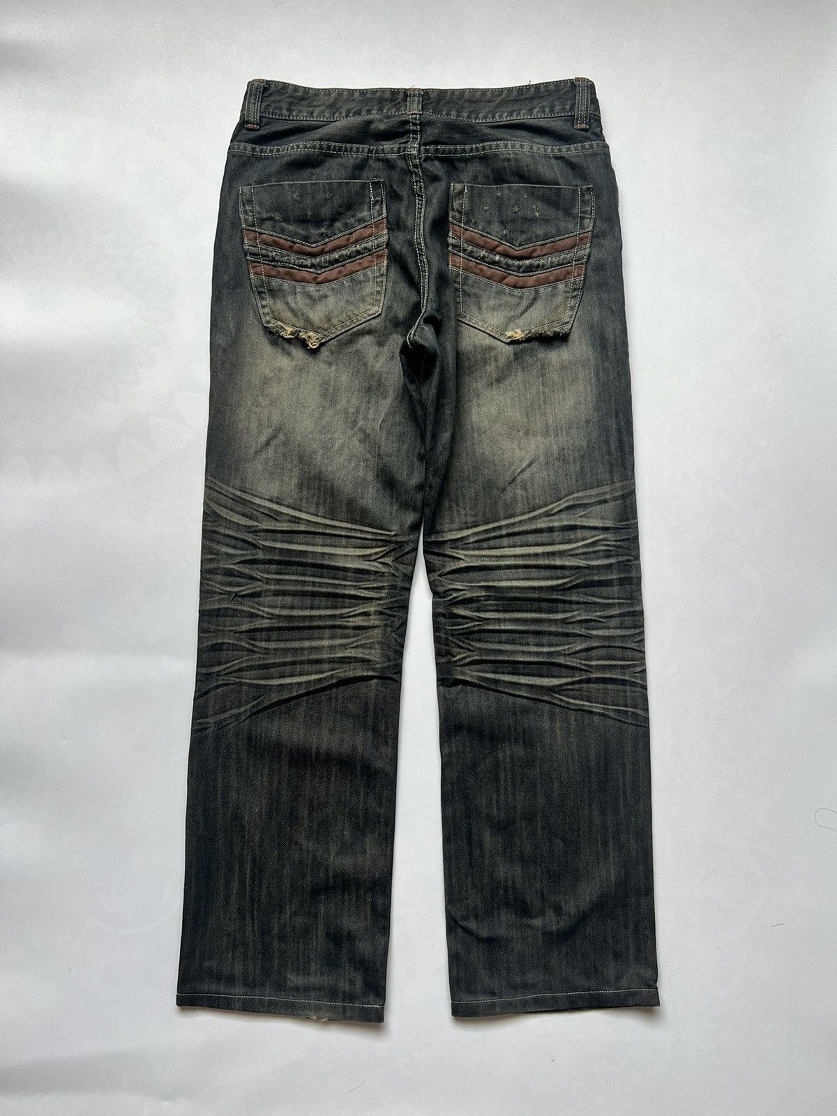 Japanese Brand Bedlamife Clan Mud Wash Japanese Bondage Denim Size US 32 / EU 48 - 3 Thumbnail