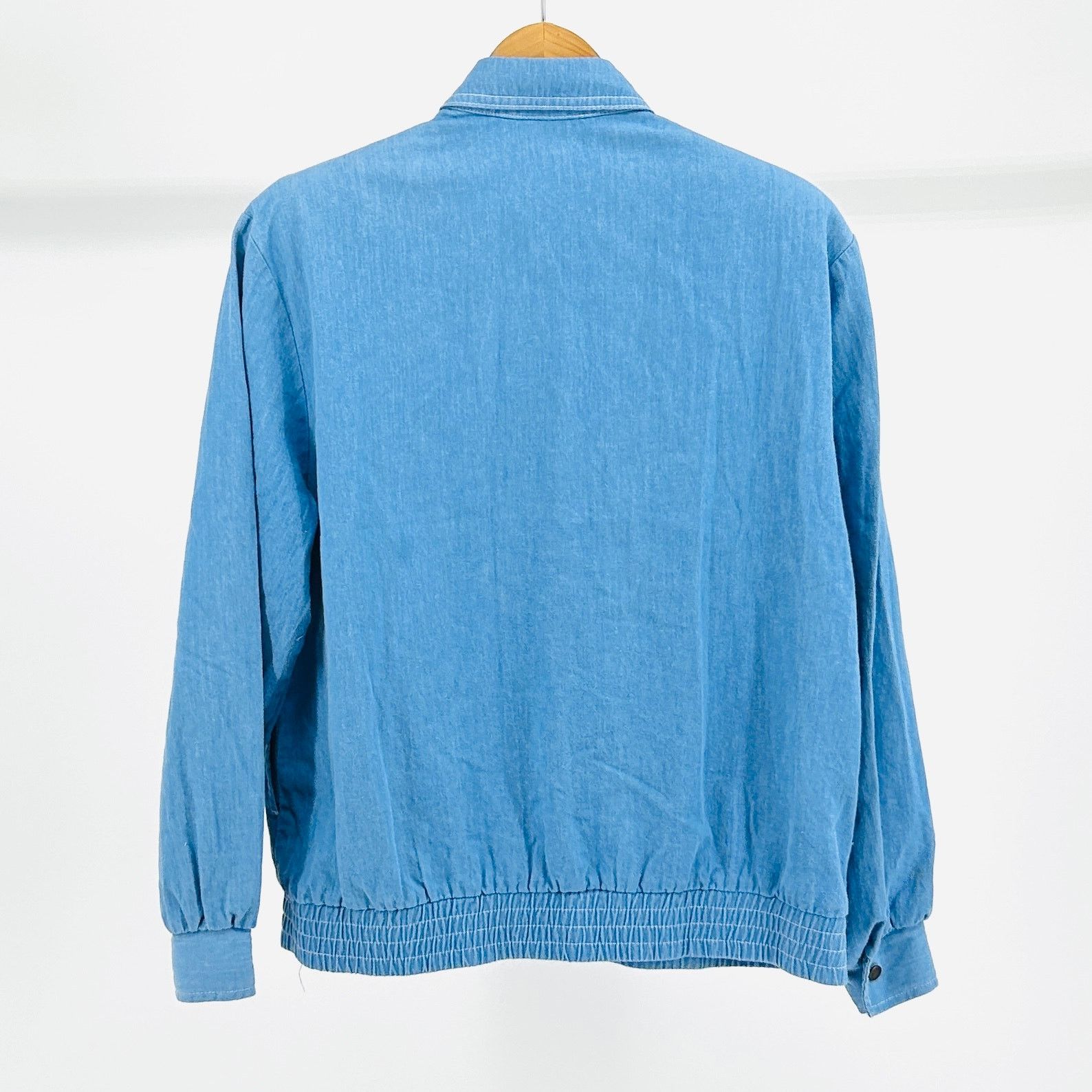 GRAFF 80s Light Blue 100% Cotton Embellished Western Denim Jacket Size M / US 6-8 / IT 42-44 - 4 Thumbnail