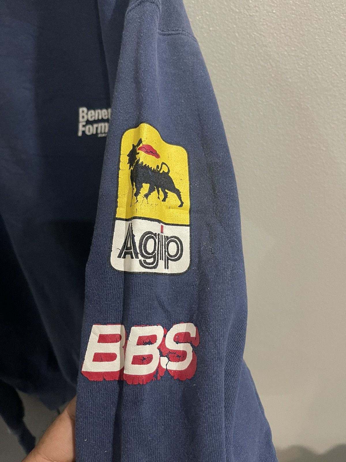 Benetton Vintage Benetton Formula 1 Racing Team Distressed Sweatshirt Size US L / EU 52-54 / 3 - 8 Thumbnail