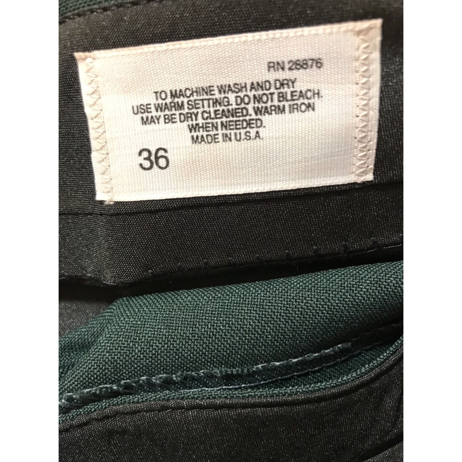 Sears Edwards Garment Dress Pants Mens USA Textured Pleated Straight Leg 30in Inseam Green 36 38 Waist Vintage N/A Size US 36 / EU 52 - 5 Thumbnail