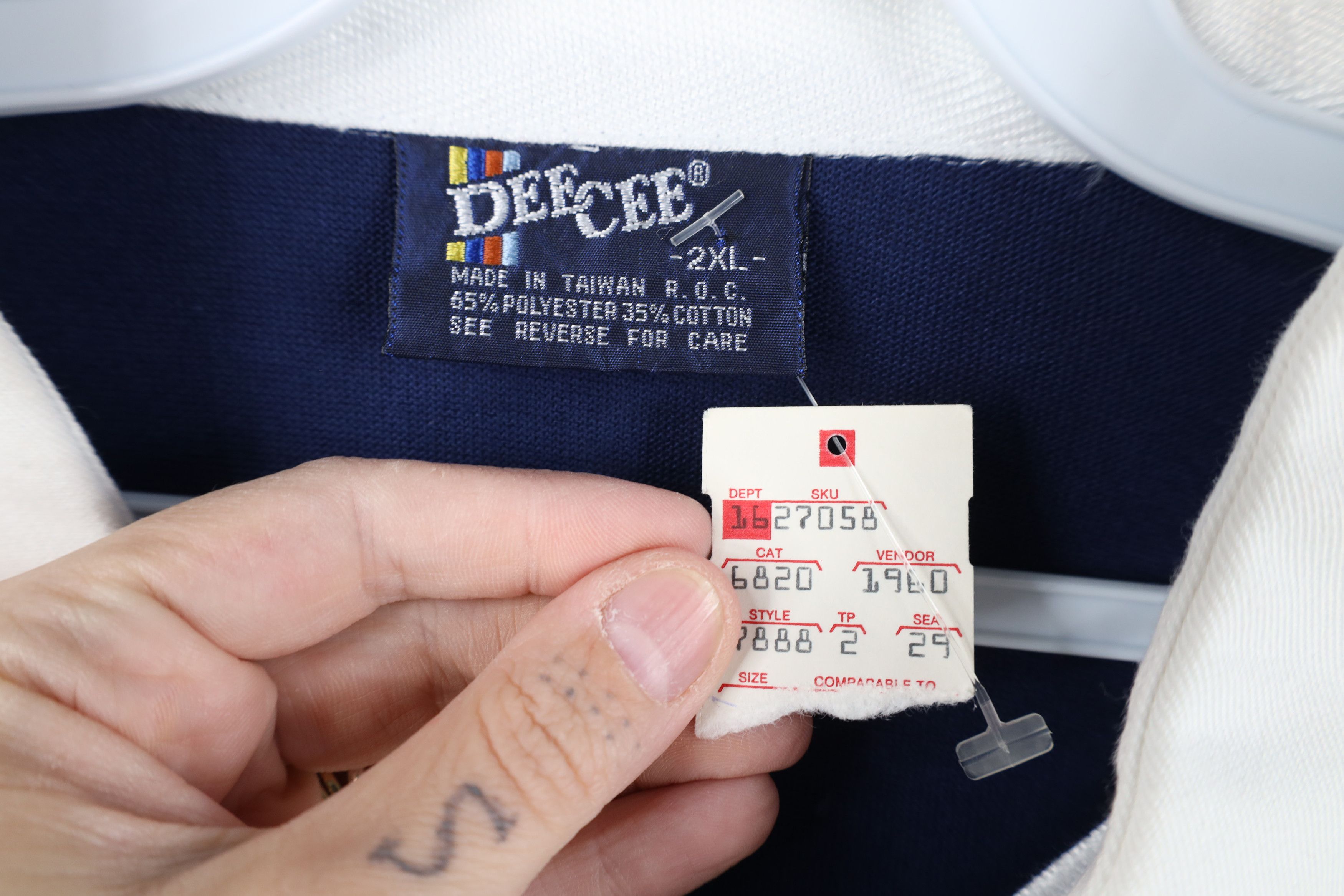 Vintage Deadstock Vintage 70s Streetwear Long Sleeve Rugby Polo Size US XXL / EU 58 / 5 - 5 Thumbnail