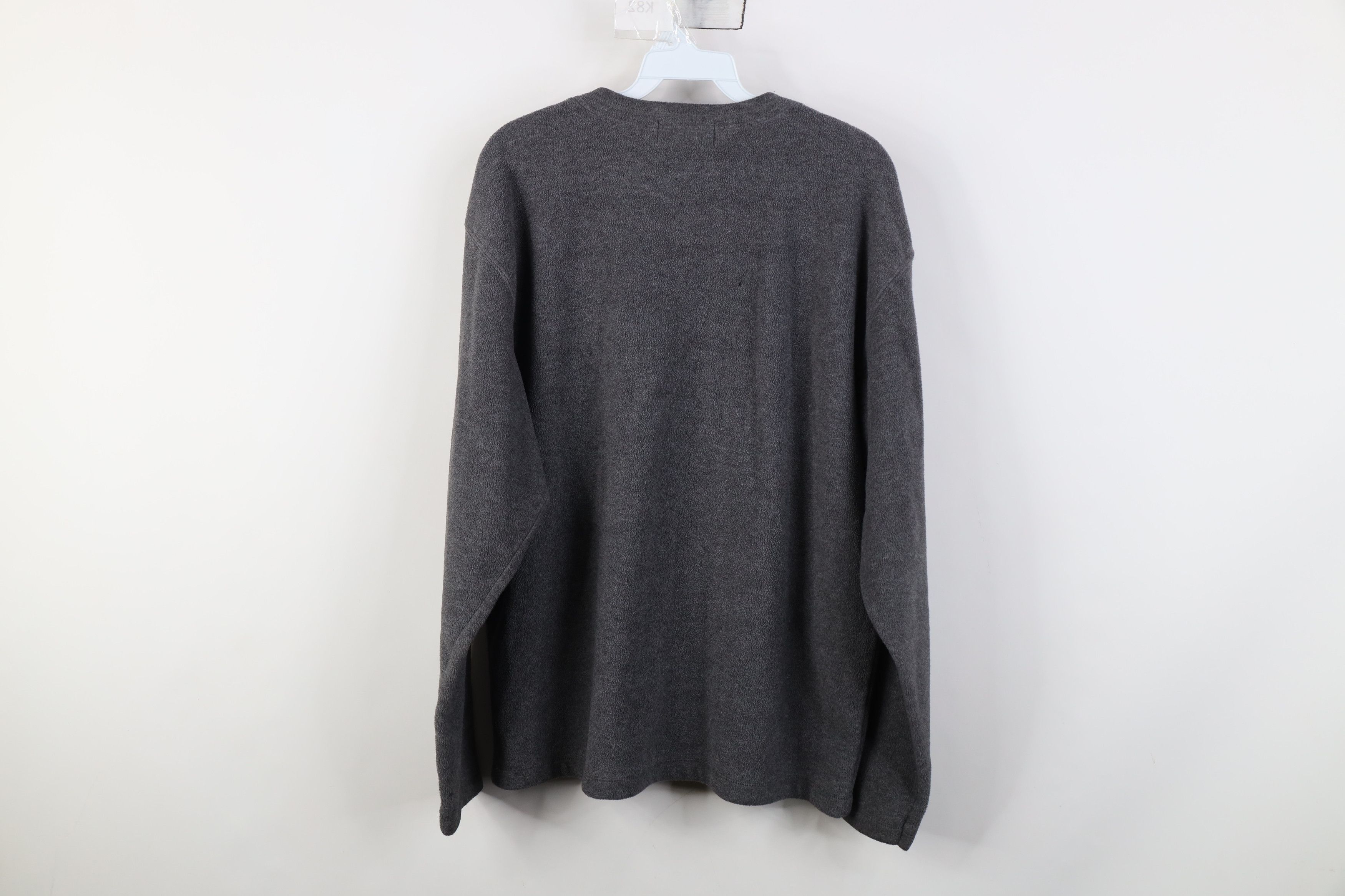 Gap Vintage 90s Y2K Gap Faded Blank V-Neck Fleece Sweater Gray Size US M / EU 48-50 / 2 - 10 Thumbnail